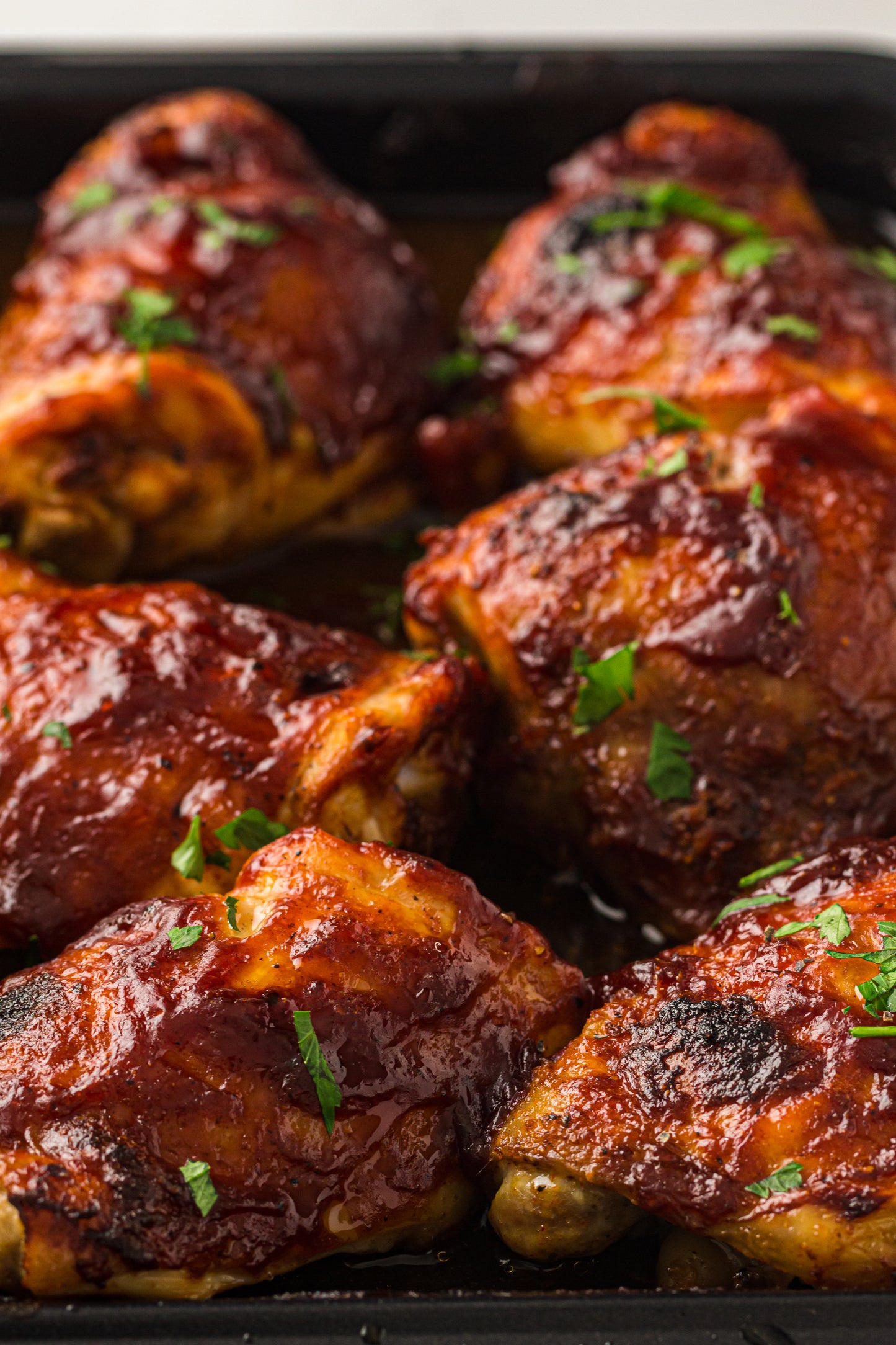 PLR Sheet Pan BBQ Chicken Thighs with Baby Potatoes, Green Beans and Corn