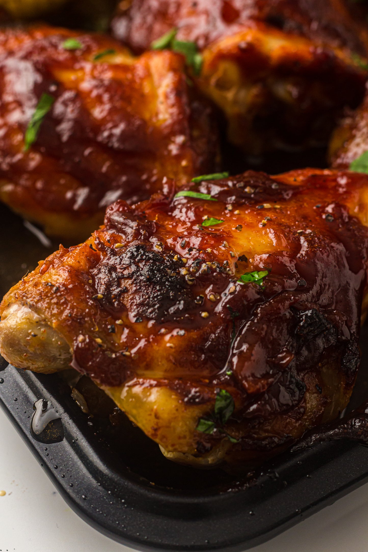PLR Sheet Pan BBQ Chicken Thighs with Baby Potatoes, Green Beans and Corn
