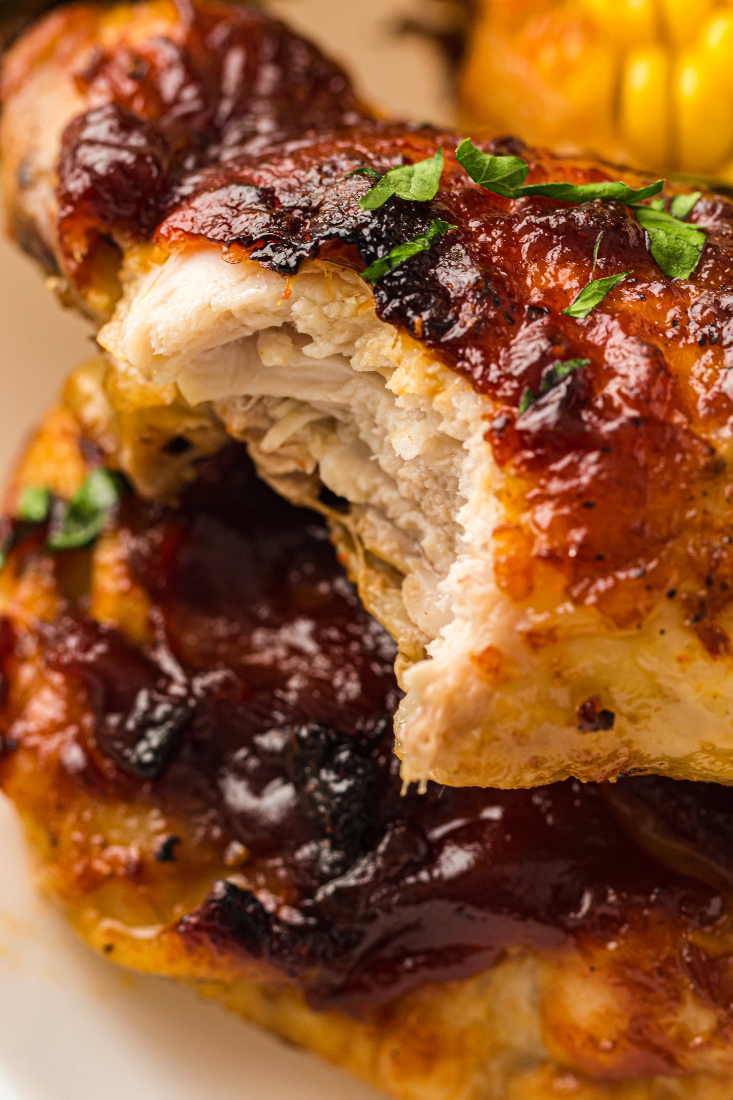 PLR Sheet Pan BBQ Chicken Thighs with Baby Potatoes, Green Beans and Corn