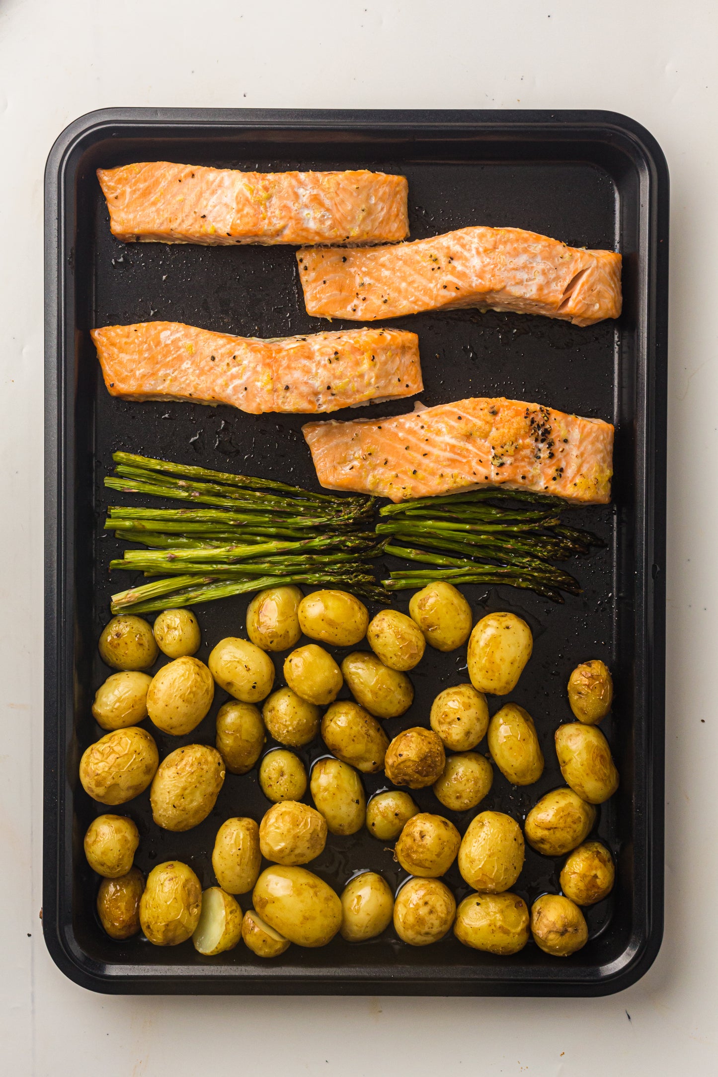 PLR Sheet Pan Salmon with Asparagus and Roasted Potatoes