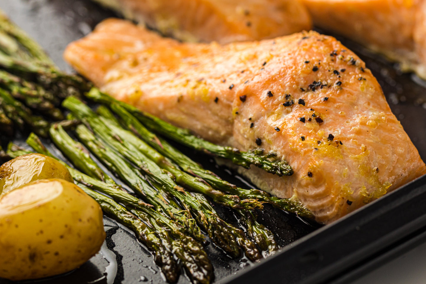 PLR Sheet Pan Salmon with Asparagus and Roasted Potatoes