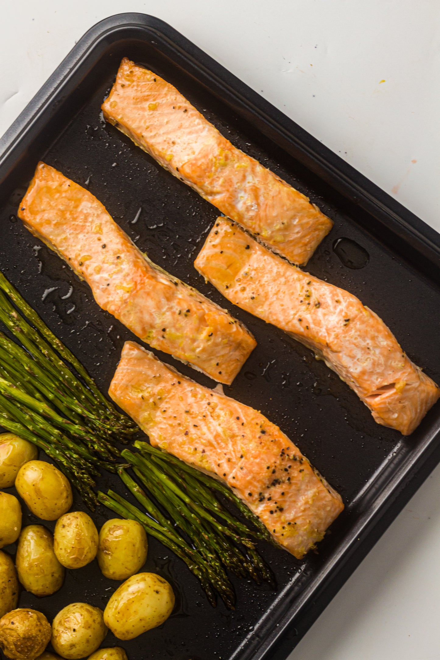 PLR Sheet Pan Salmon with Asparagus and Roasted Potatoes