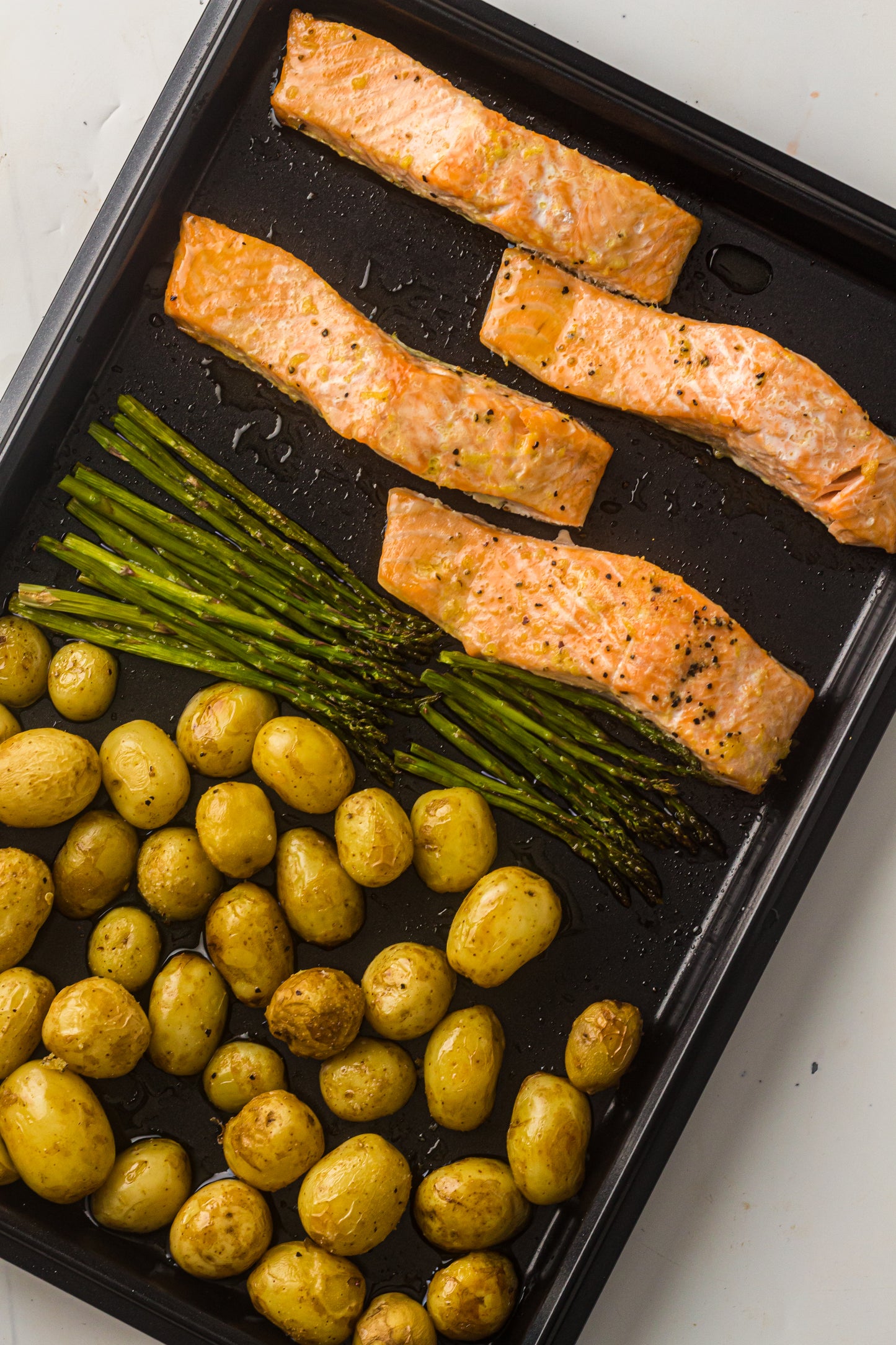 PLR Sheet Pan Salmon with Asparagus and Roasted Potatoes