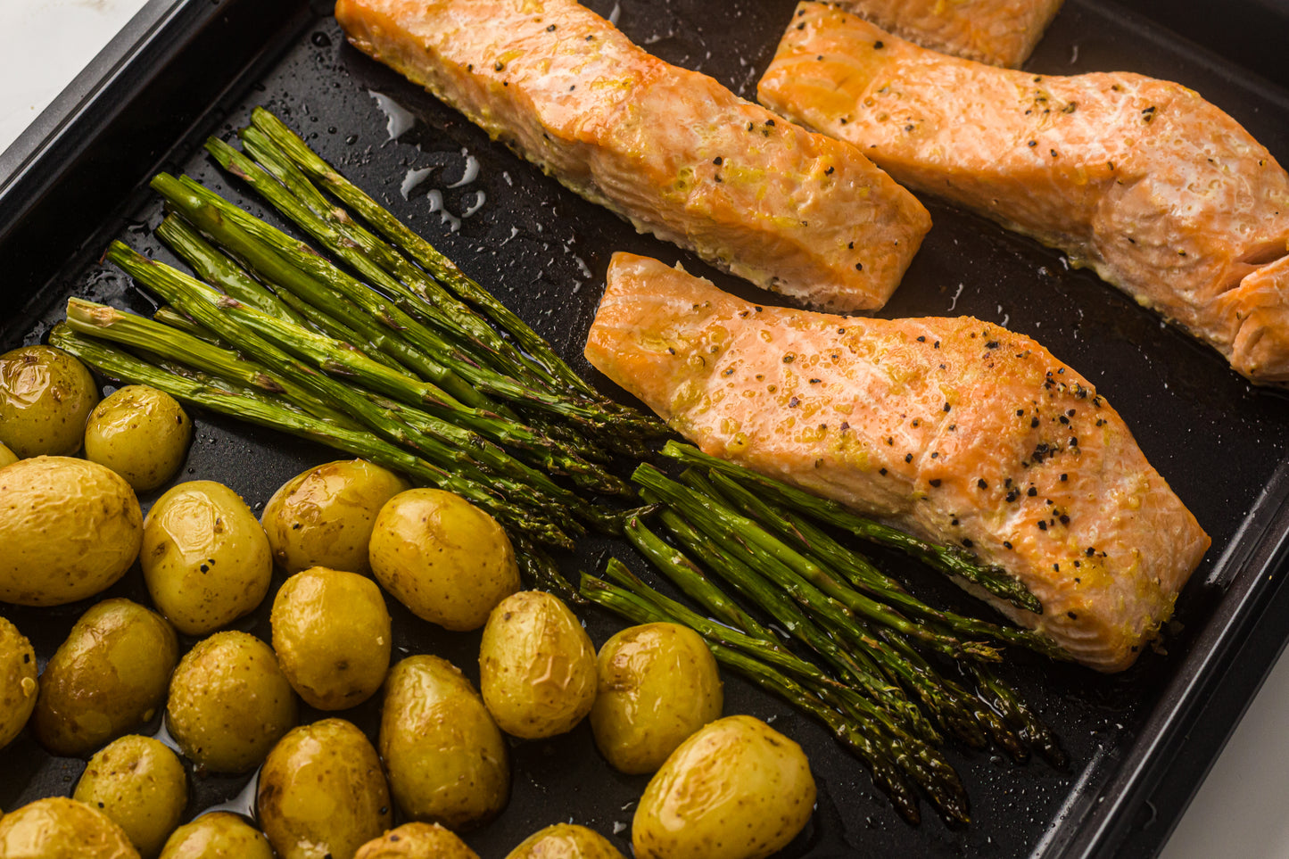 PLR Sheet Pan Salmon with Asparagus and Roasted Potatoes