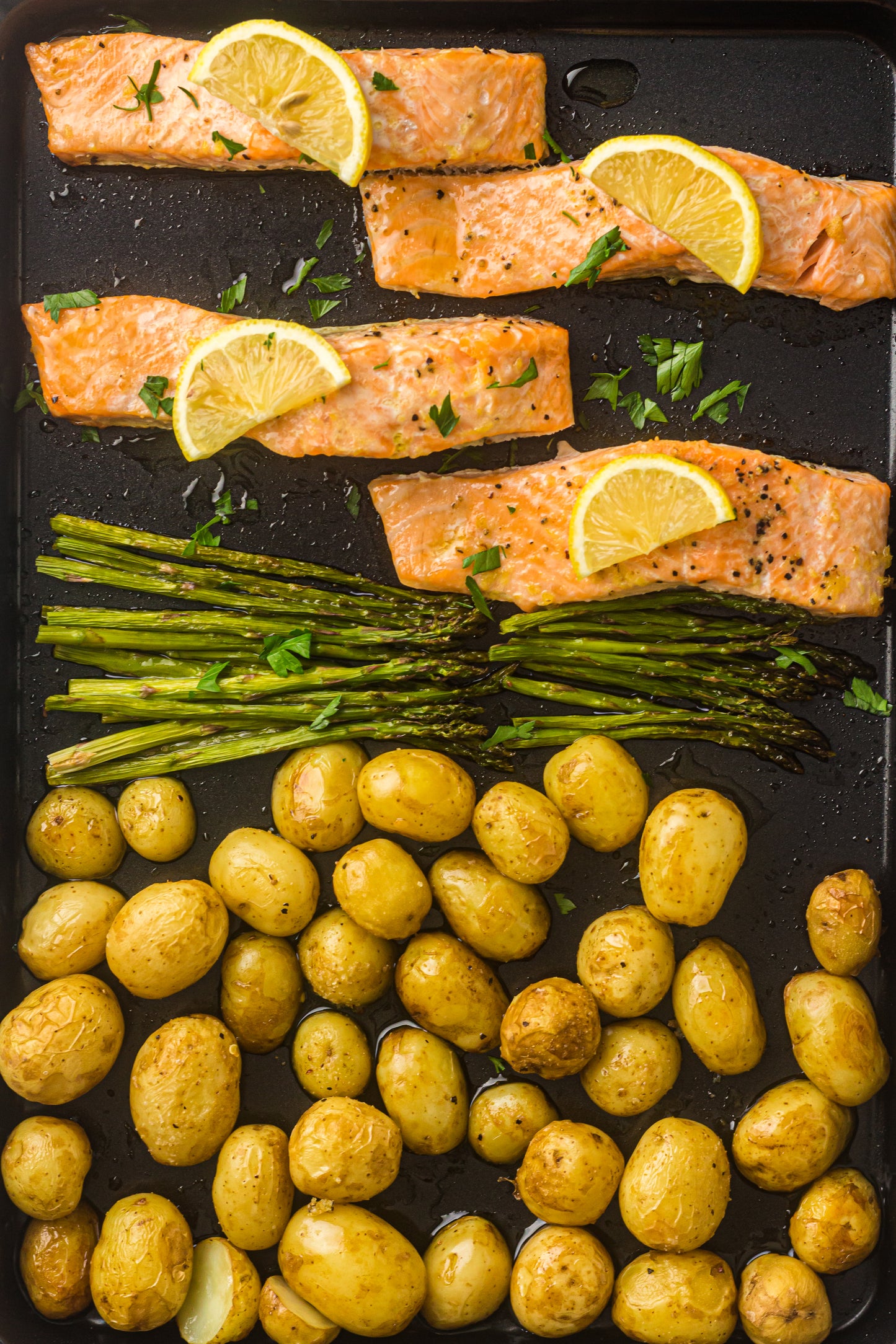 PLR Sheet Pan Salmon with Asparagus and Roasted Potatoes