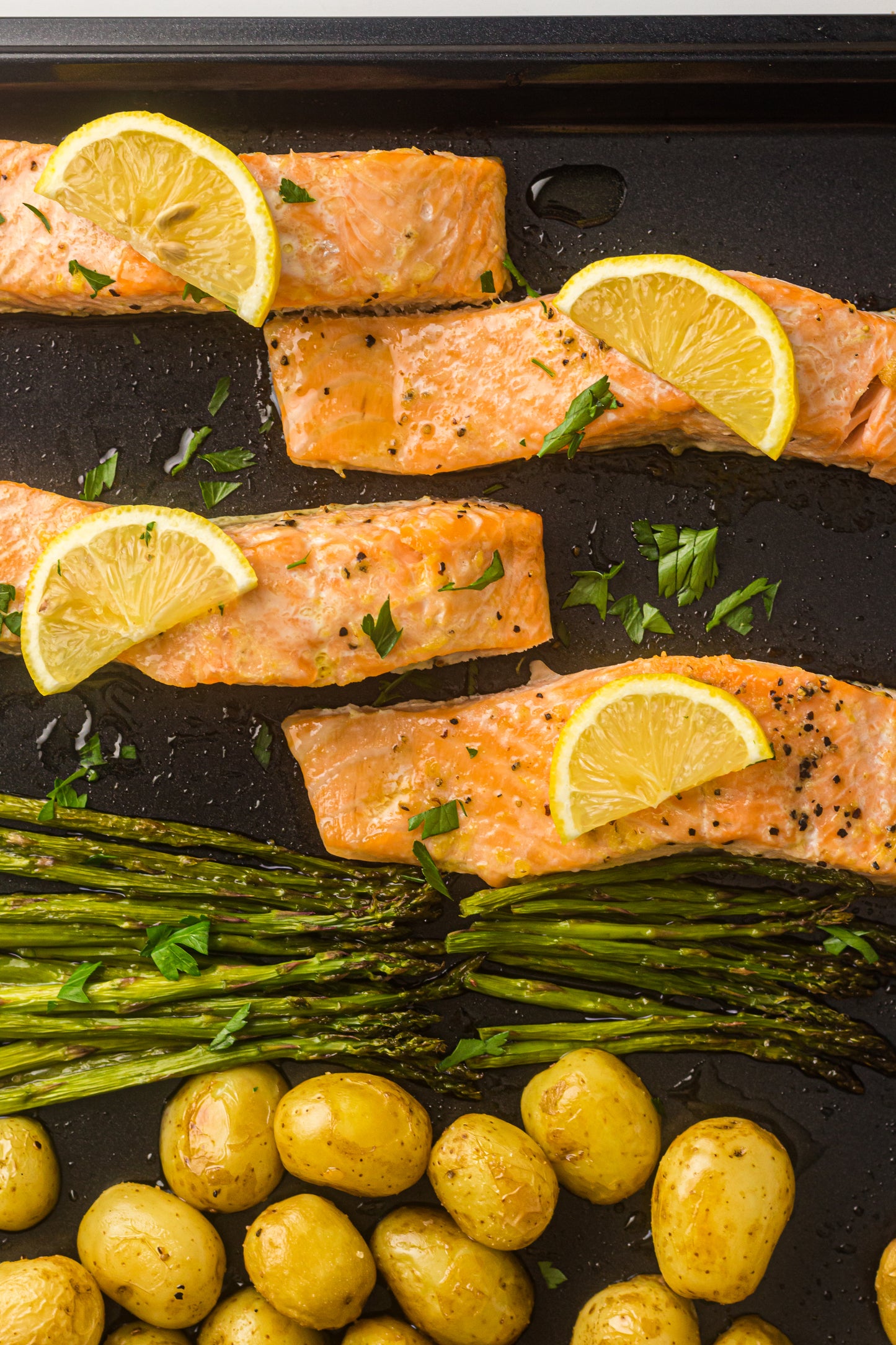 PLR Sheet Pan Salmon with Asparagus and Roasted Potatoes