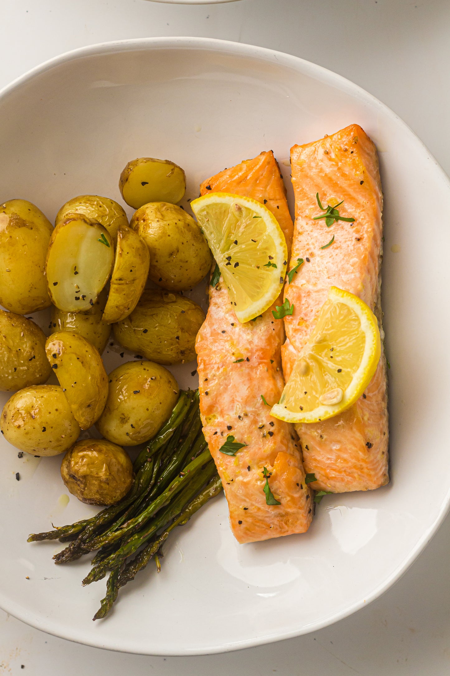PLR Sheet Pan Salmon with Asparagus and Roasted Potatoes