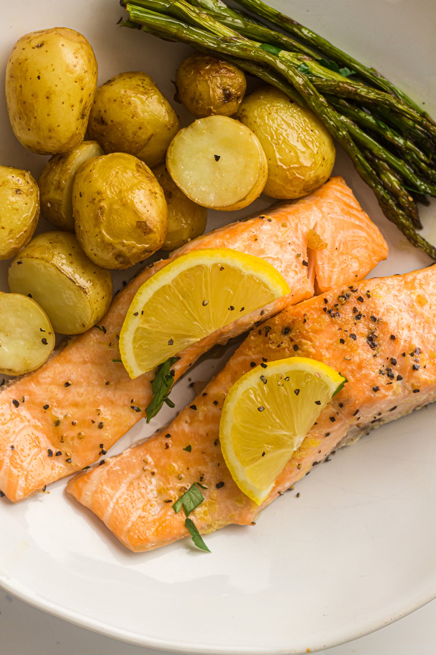 PLR Sheet Pan Salmon with Asparagus and Roasted Potatoes