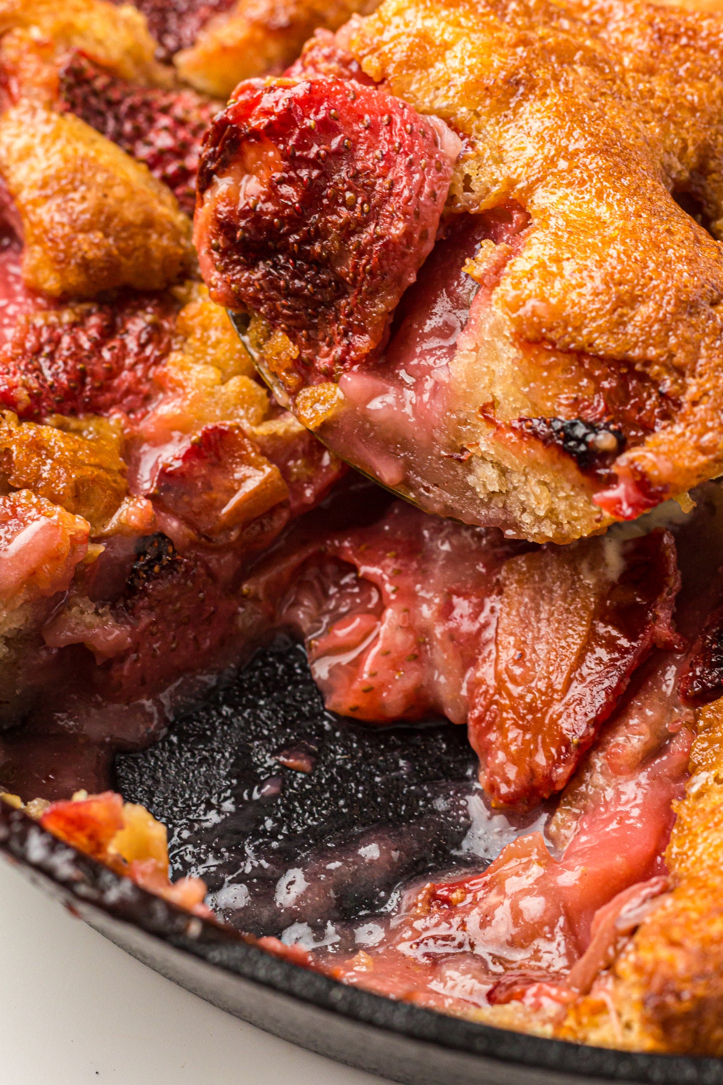 Smoked Strawberry Cobbler