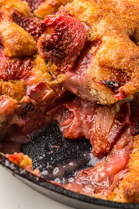 Smoked Strawberry Cobbler