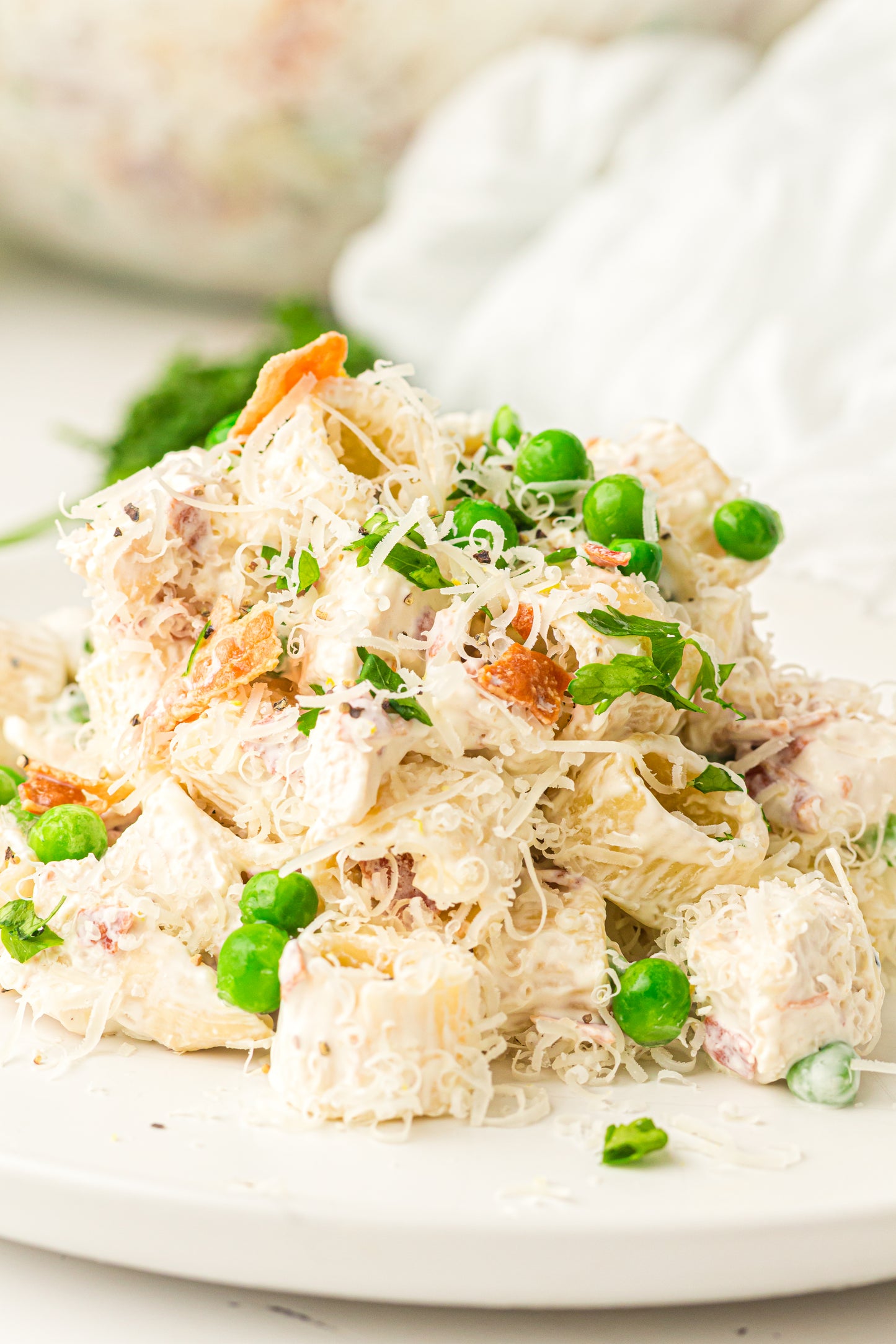 PLR Chicken Pasta Salad with Bacon and Peas