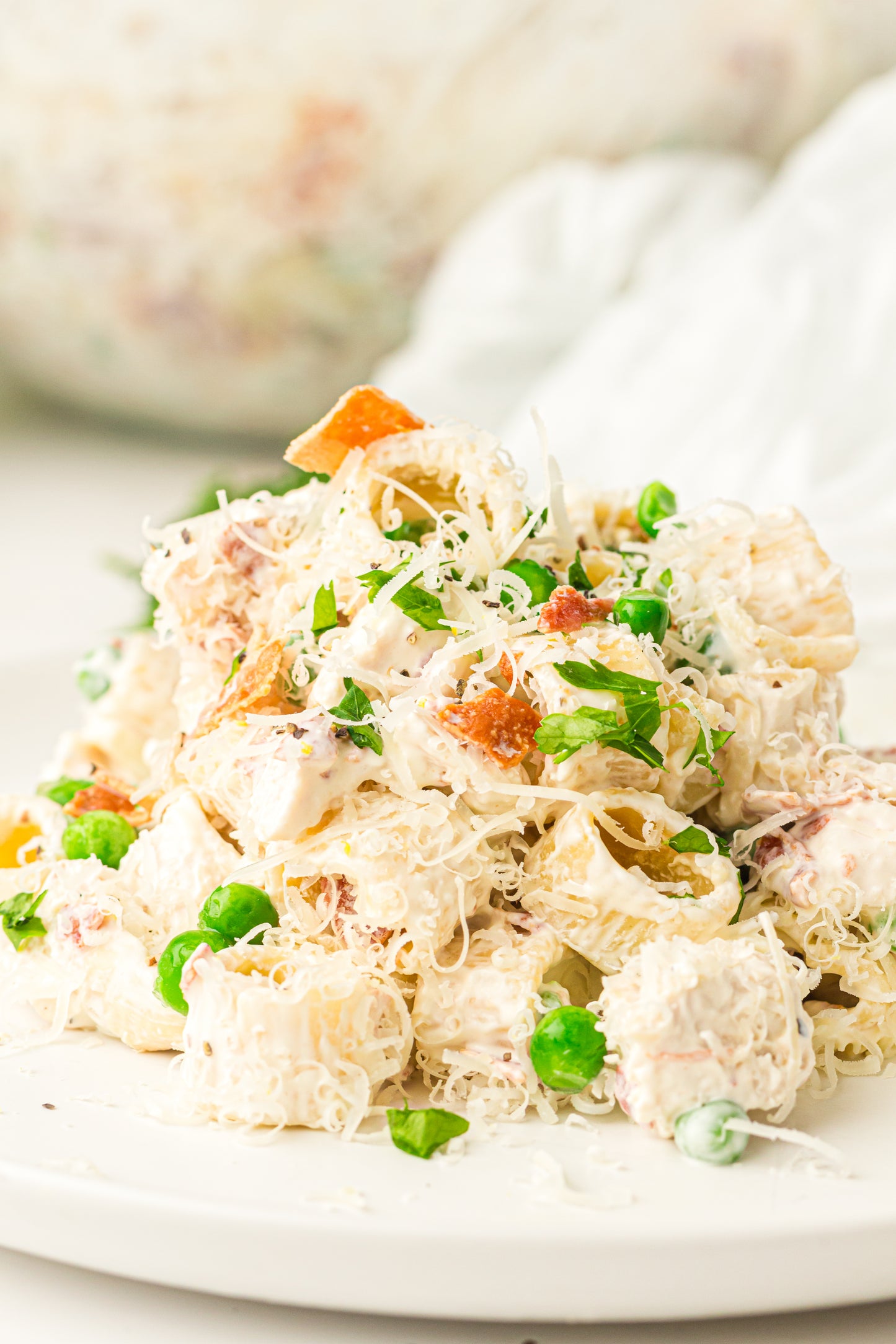 PLR Chicken Pasta Salad with Bacon and Peas