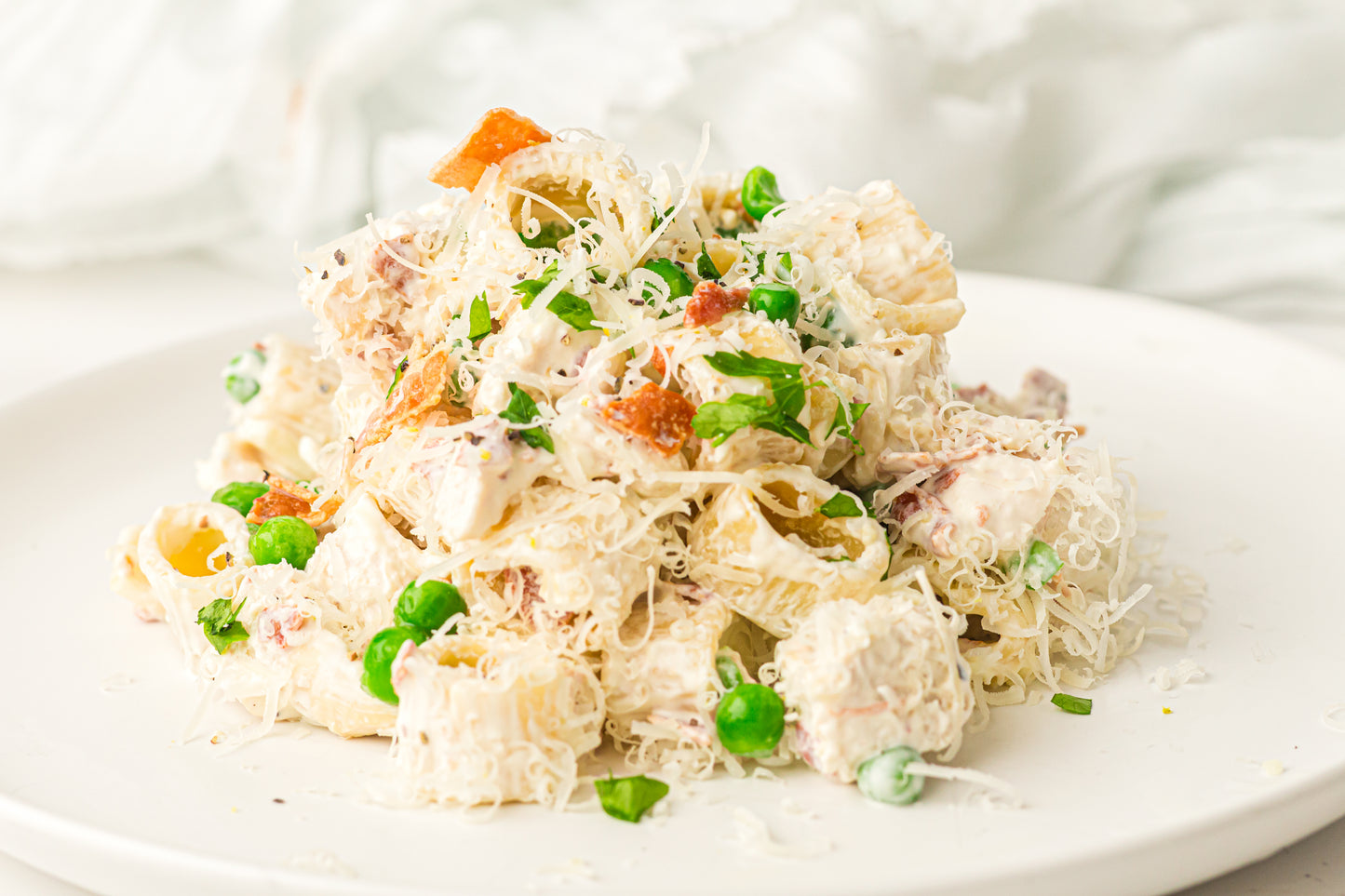 PLR Chicken Pasta Salad with Bacon and Peas
