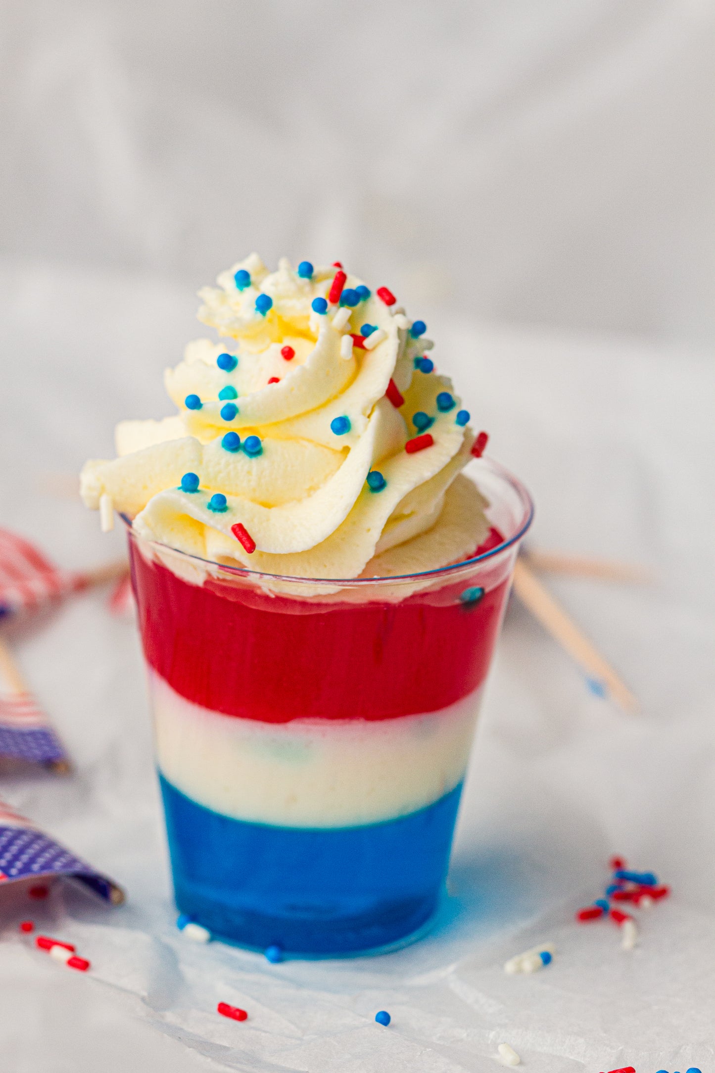 Red, White & Blue Jello Cups (Kid Friendly) – PLR Recipe