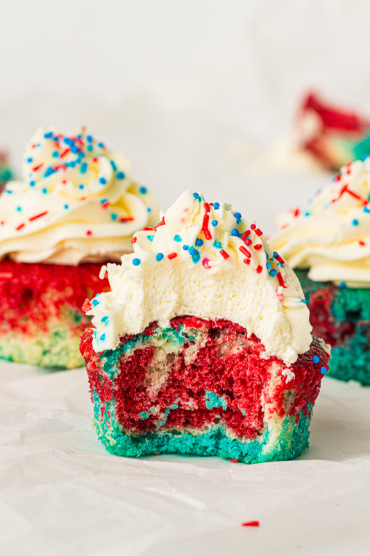 4th of July Tie-Dye Cupcakes – PLR Recipe