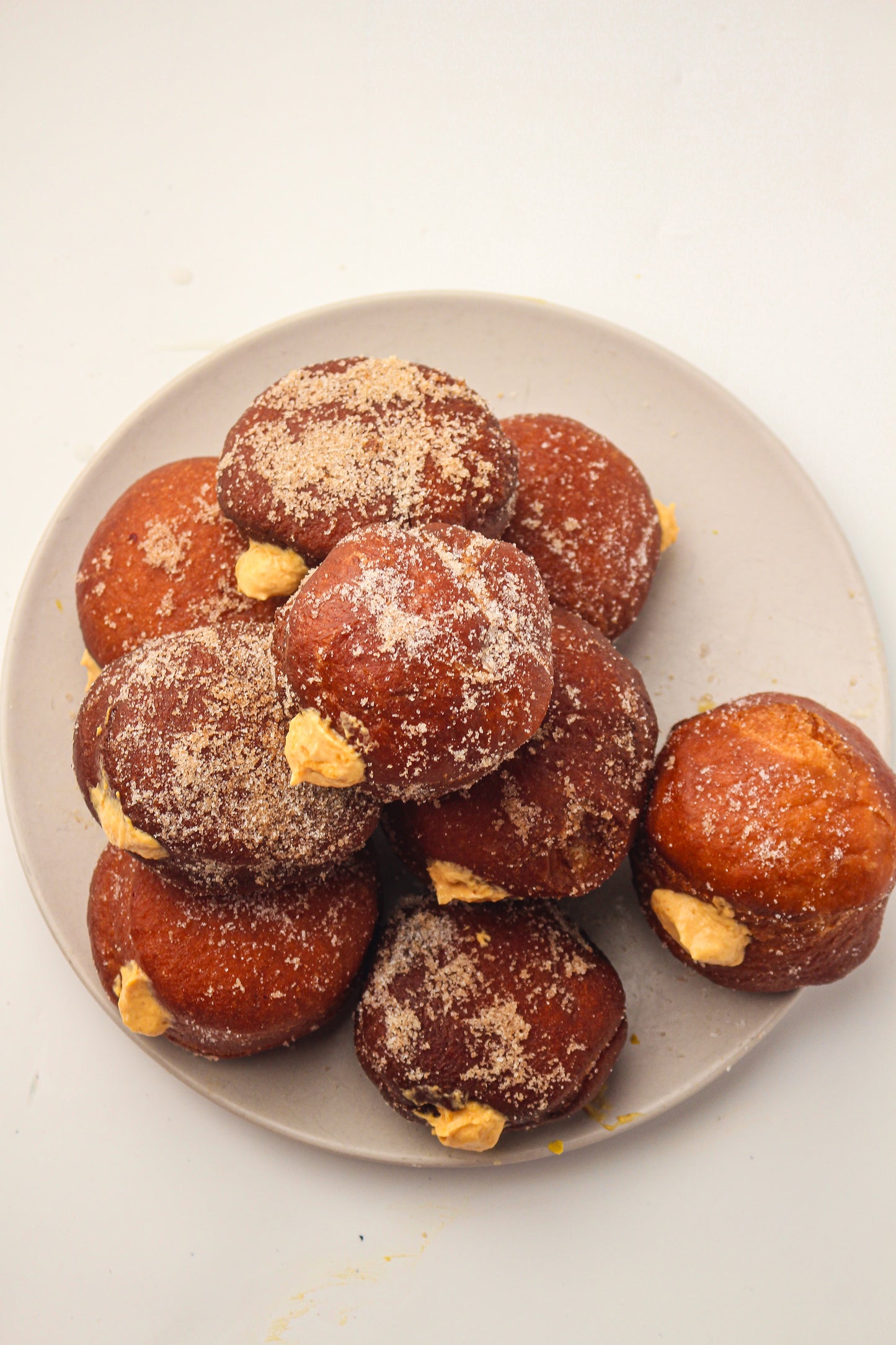 Pumpkin Cream-Filled Sugar Donuts Recipe