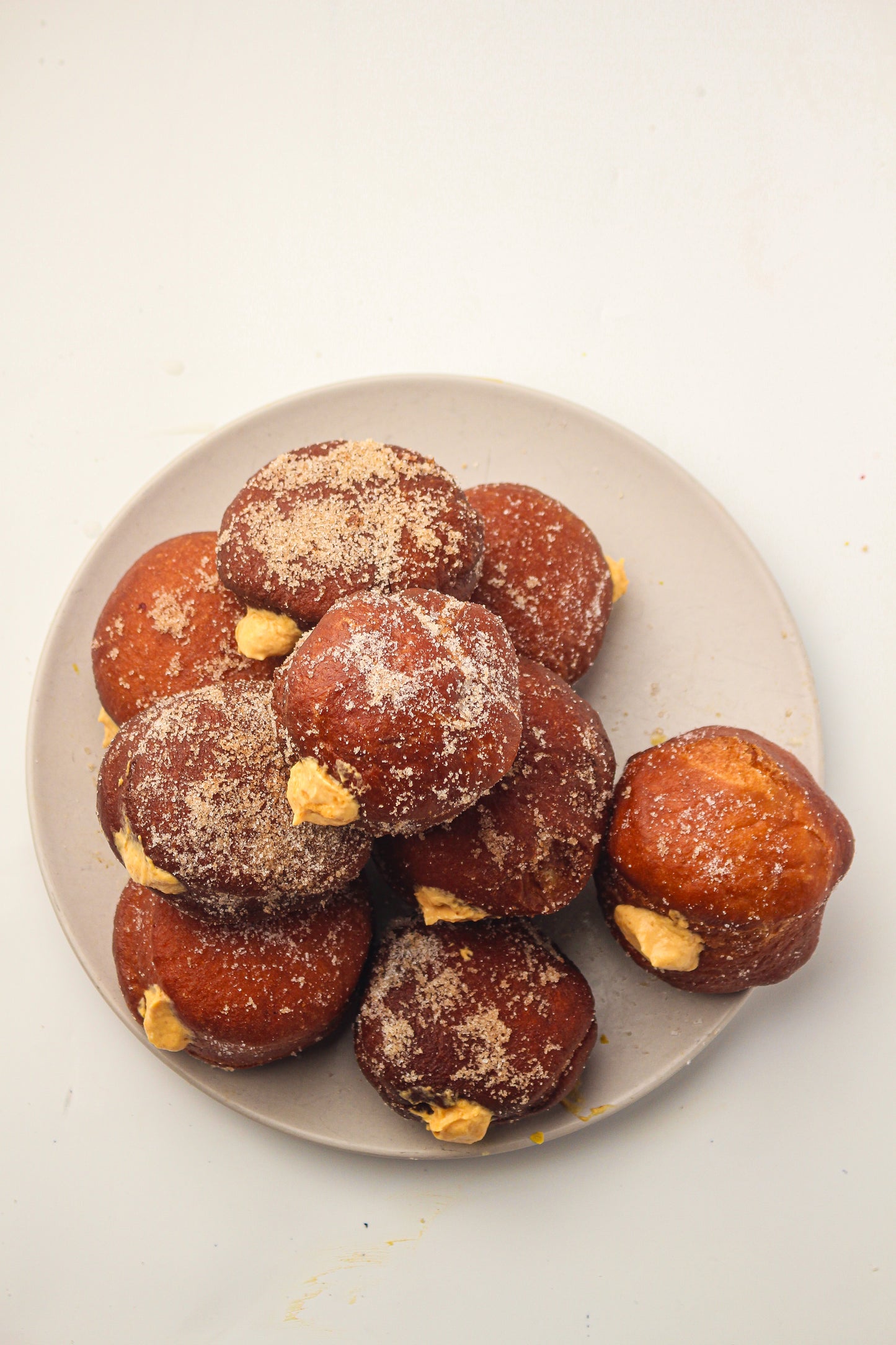 Pumpkin Cream-Filled Sugar Donuts Recipe