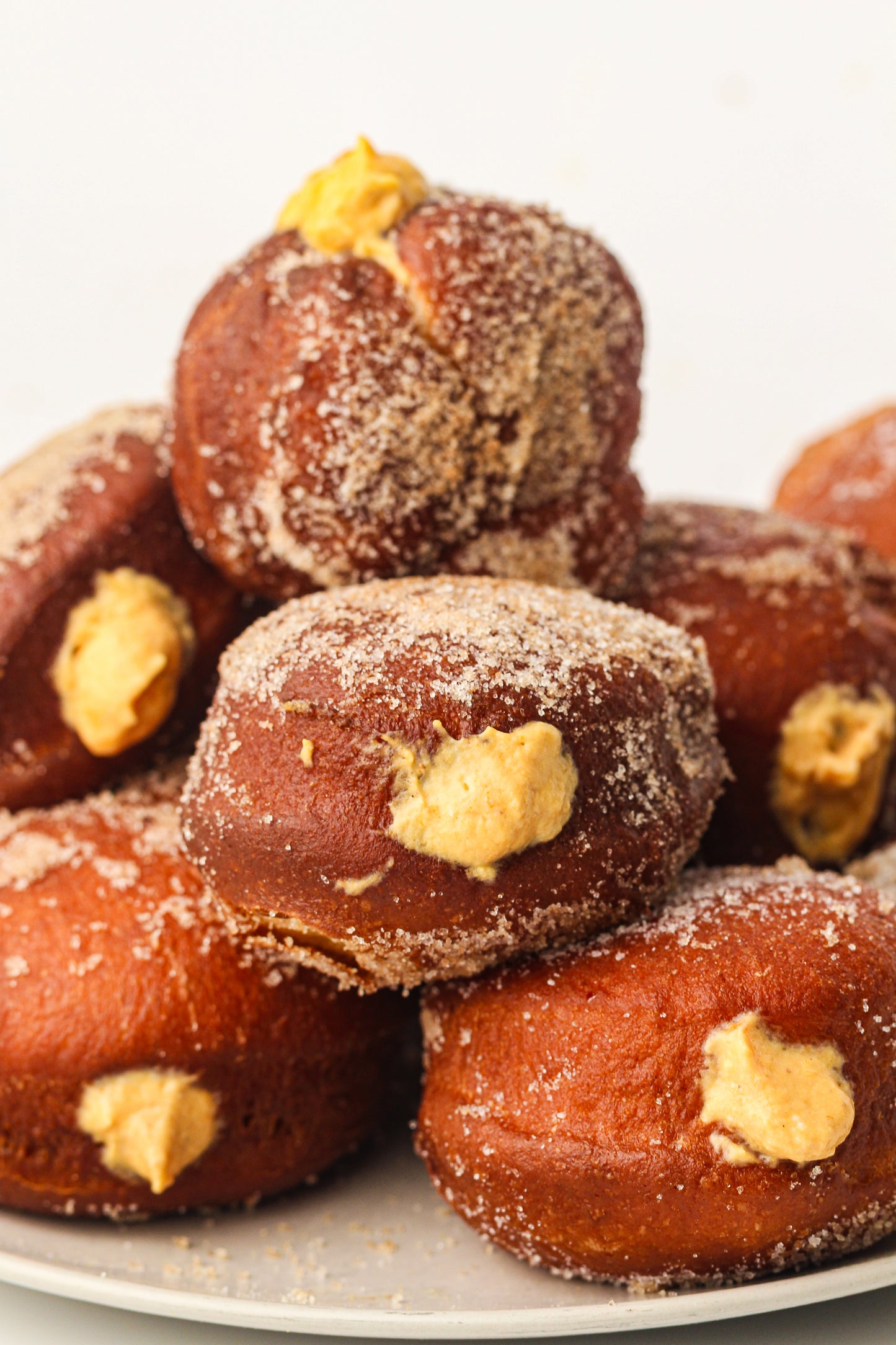 Pumpkin Cream-Filled Sugar Donuts Recipe