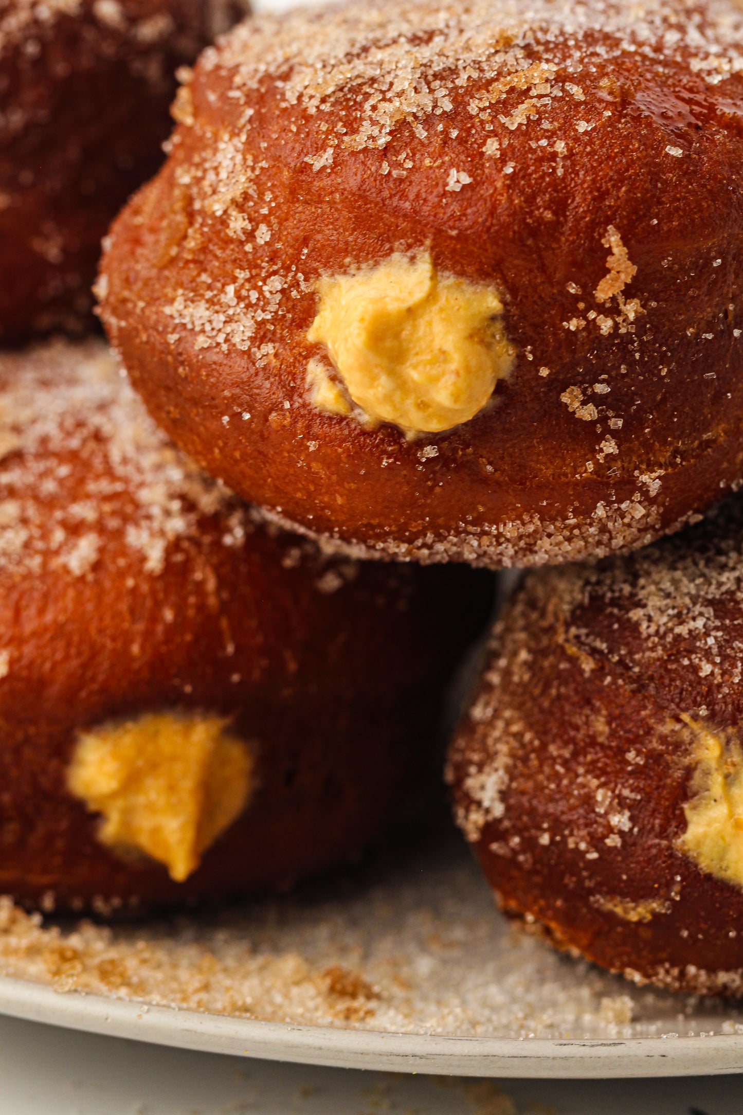 Pumpkin Cream-Filled Sugar Donuts Recipe