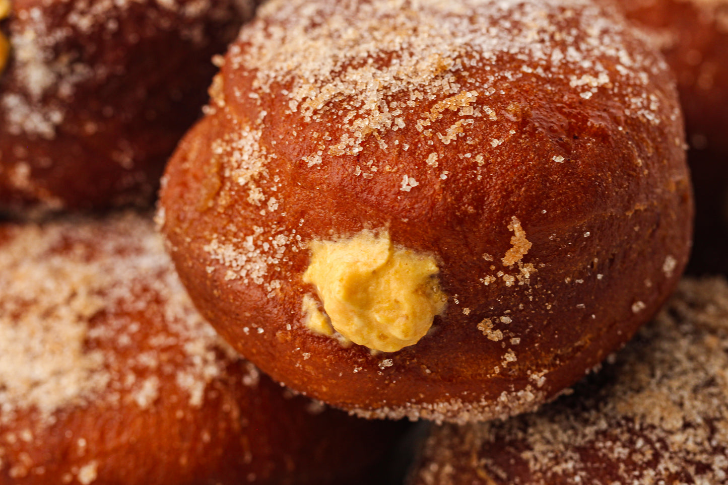 Pumpkin Cream-Filled Sugar Donuts Recipe