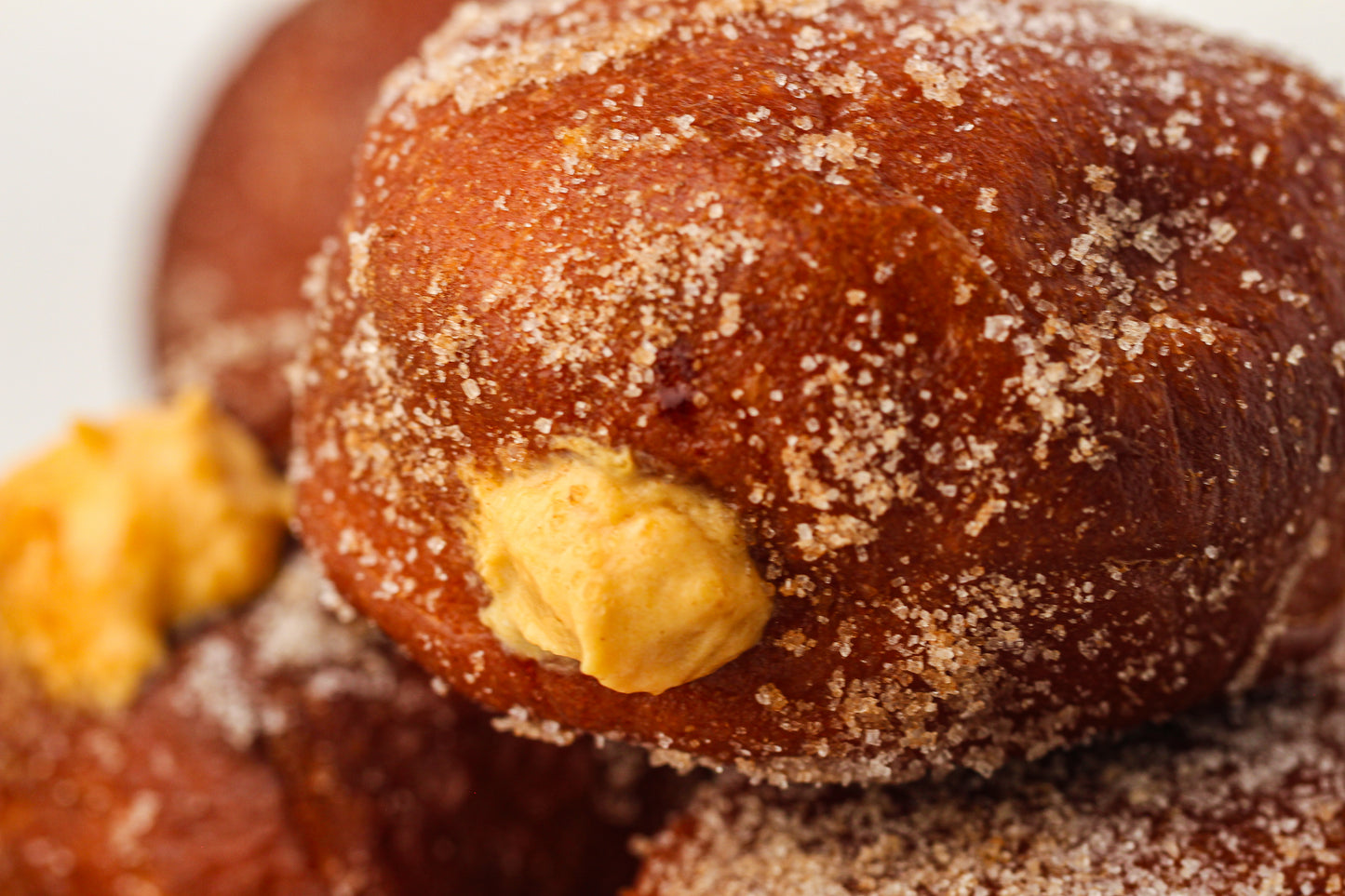 Pumpkin Cream-Filled Sugar Donuts Recipe