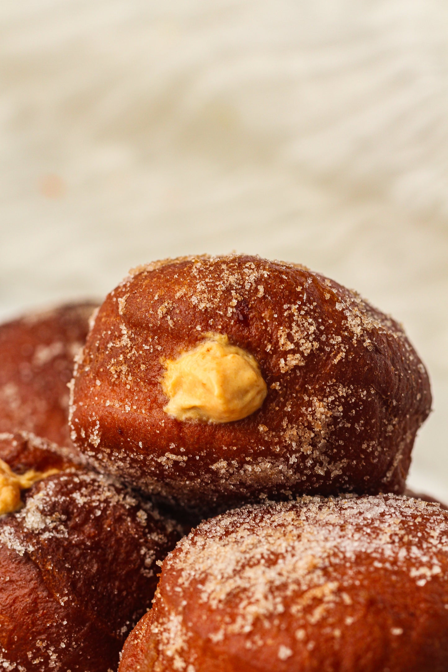 Pumpkin Cream-Filled Sugar Donuts Recipe
