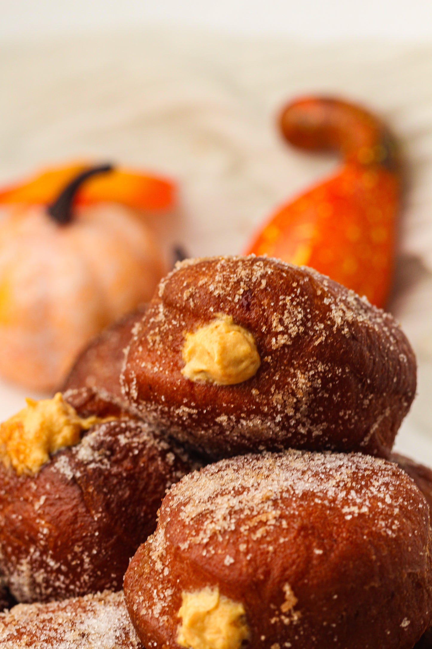 Pumpkin Cream-Filled Sugar Donuts Recipe