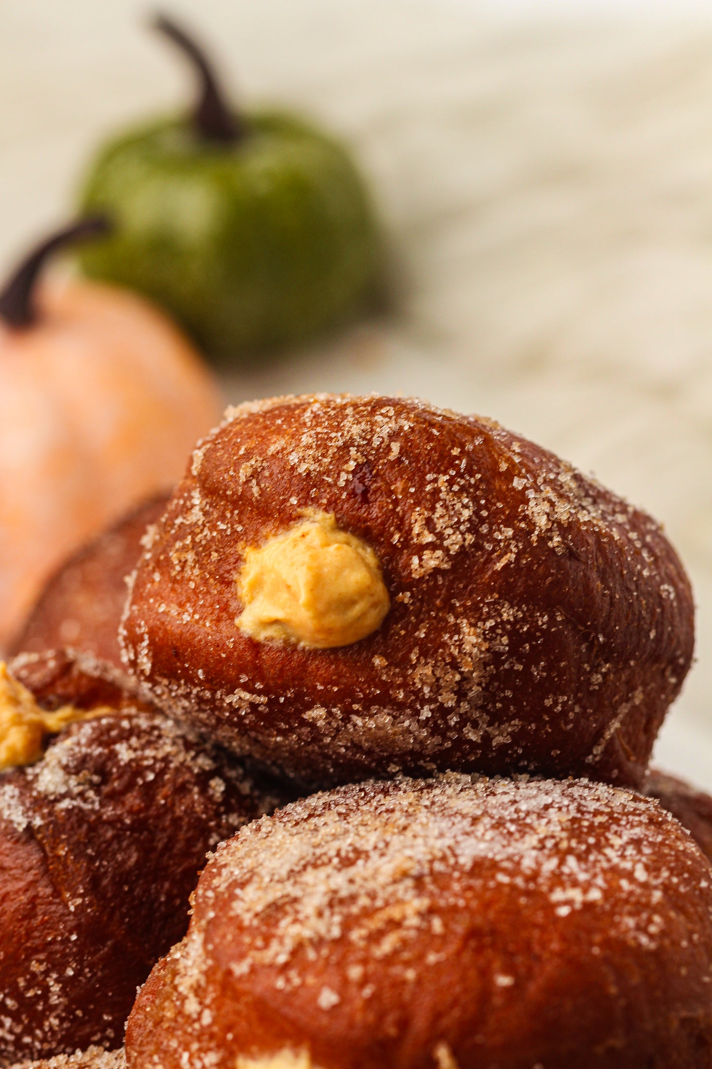 Pumpkin Cream-Filled Sugar Donuts Recipe