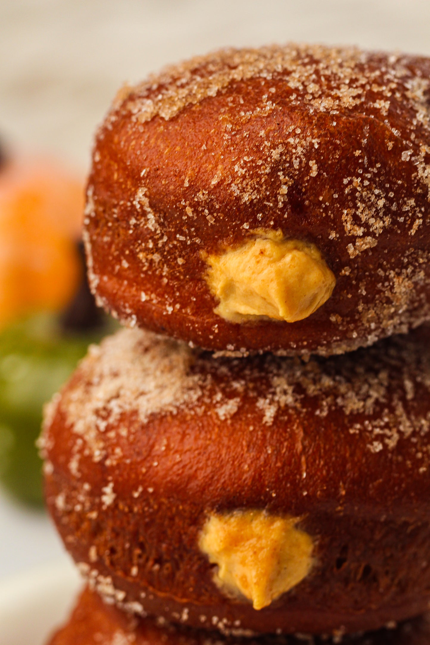 Pumpkin Cream-Filled Sugar Donuts Recipe