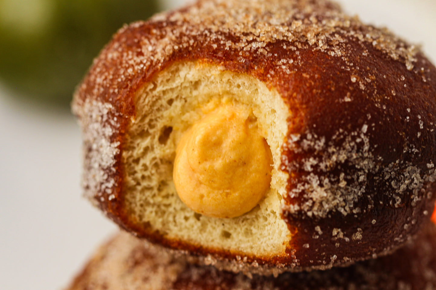 Pumpkin Cream-Filled Sugar Donuts Recipe