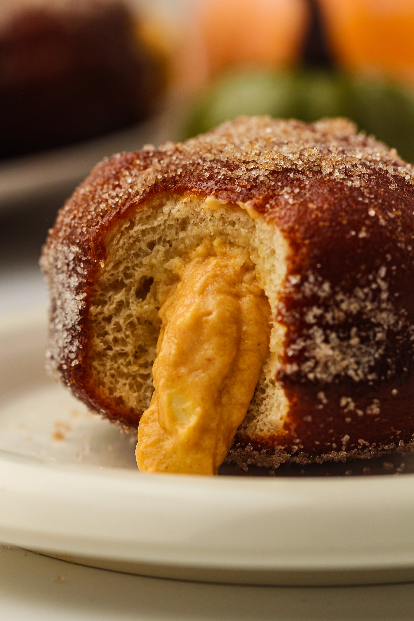 Pumpkin Cream-Filled Sugar Donuts Recipe