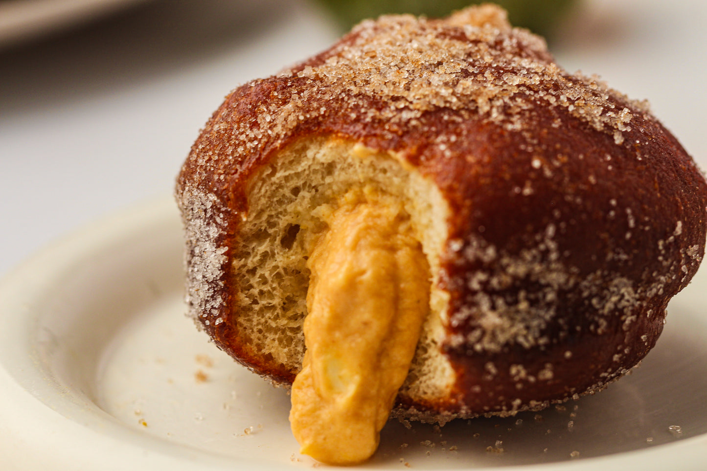 Pumpkin Cream-Filled Sugar Donuts Recipe