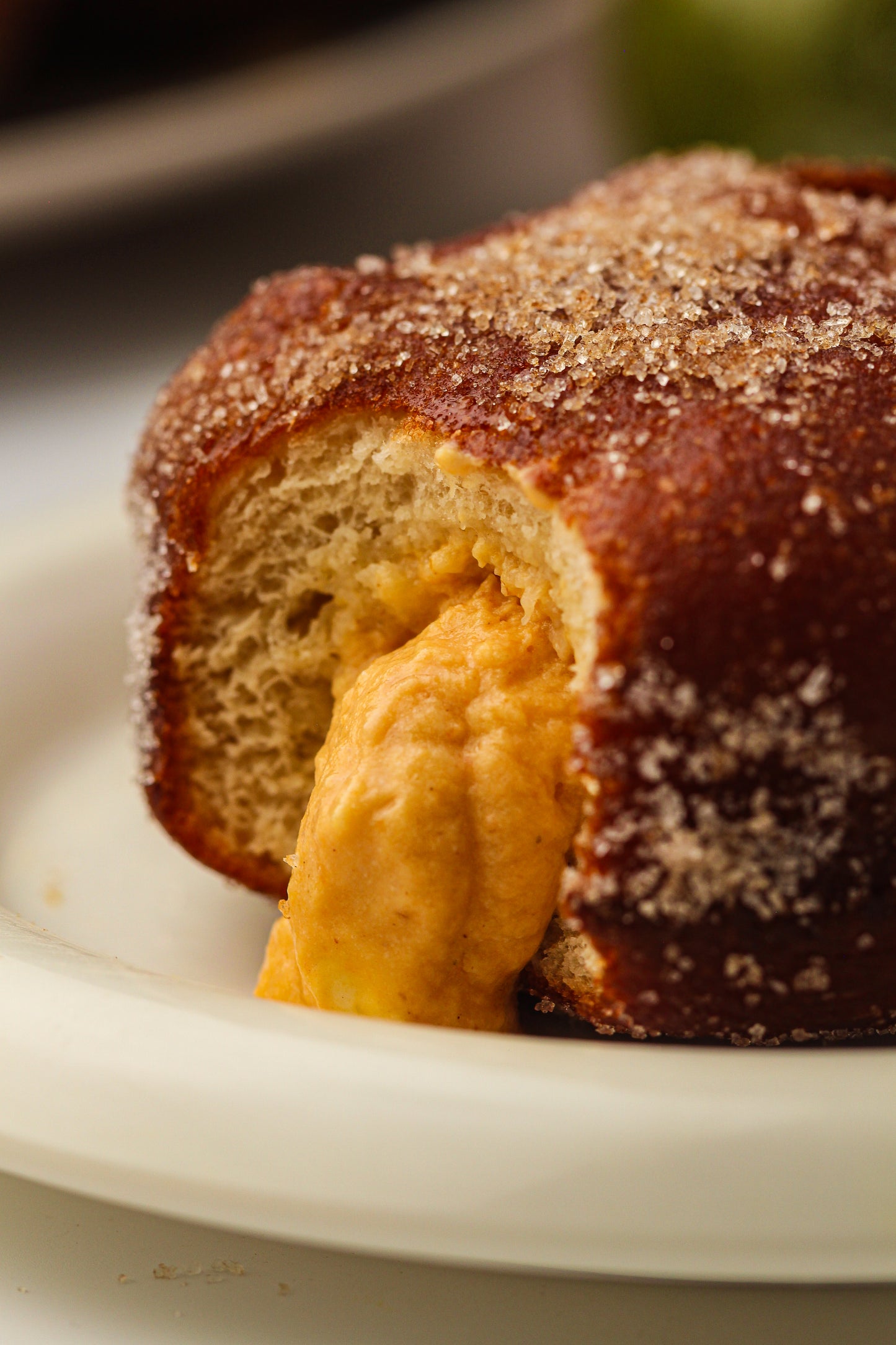 Pumpkin Cream-Filled Sugar Donuts Recipe