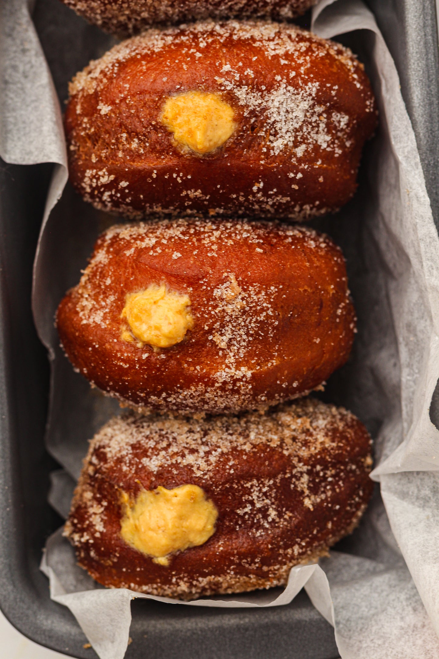 Pumpkin Cream-Filled Sugar Donuts Recipe