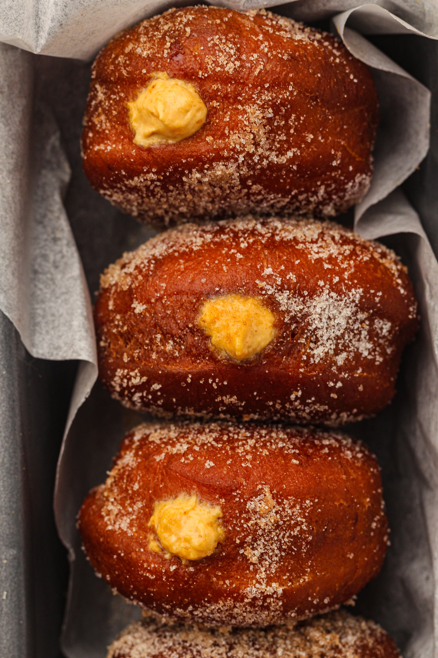 Pumpkin Cream-Filled Sugar Donuts Recipe