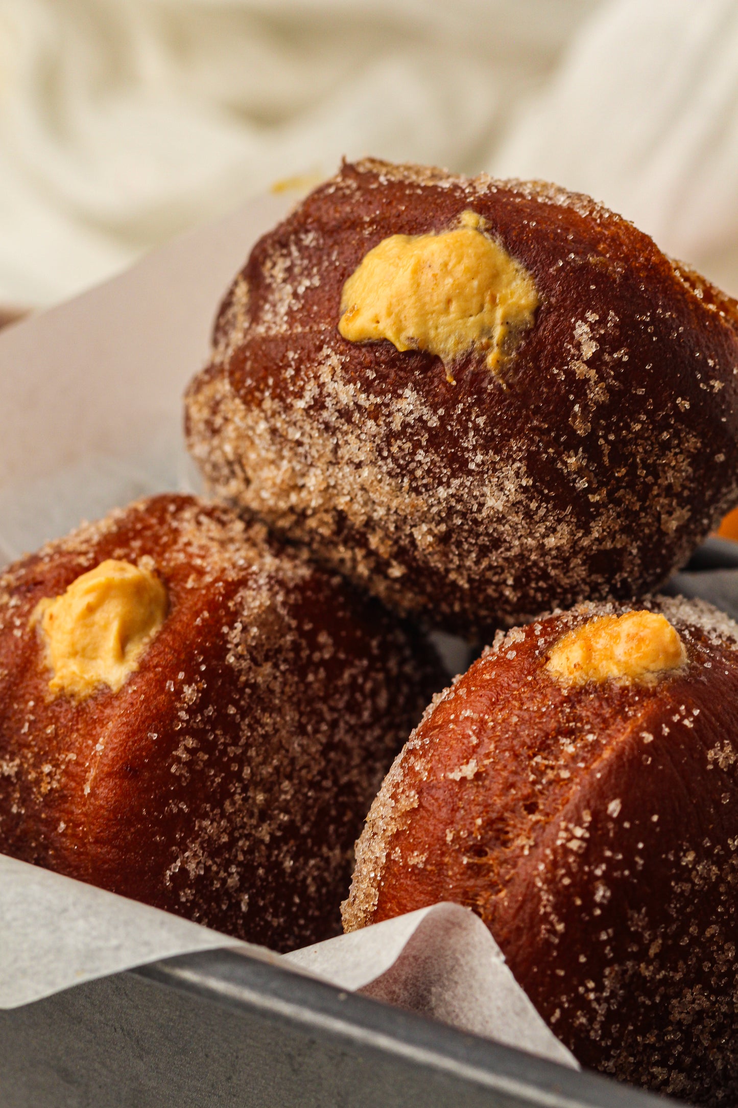 Pumpkin Cream-Filled Sugar Donuts Recipe