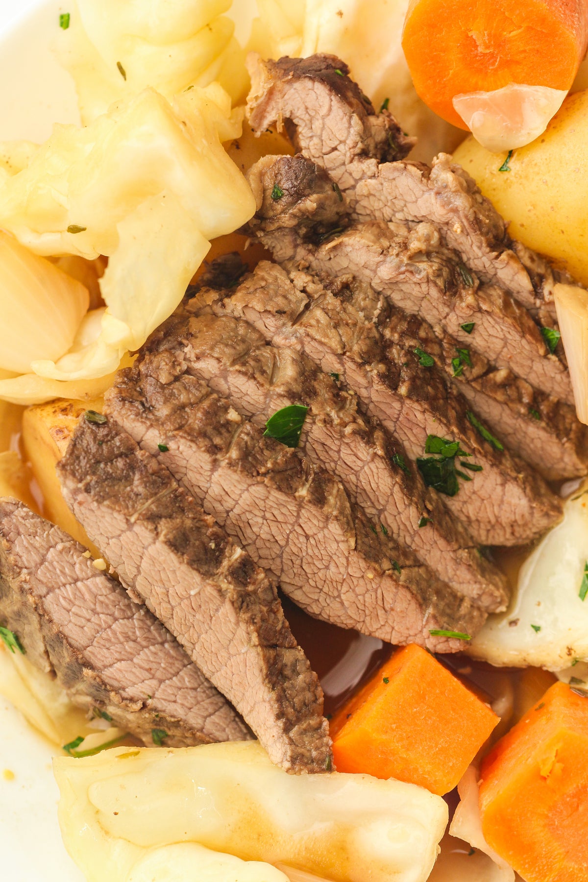 Slow Cooked Corned Beef and Cabbage