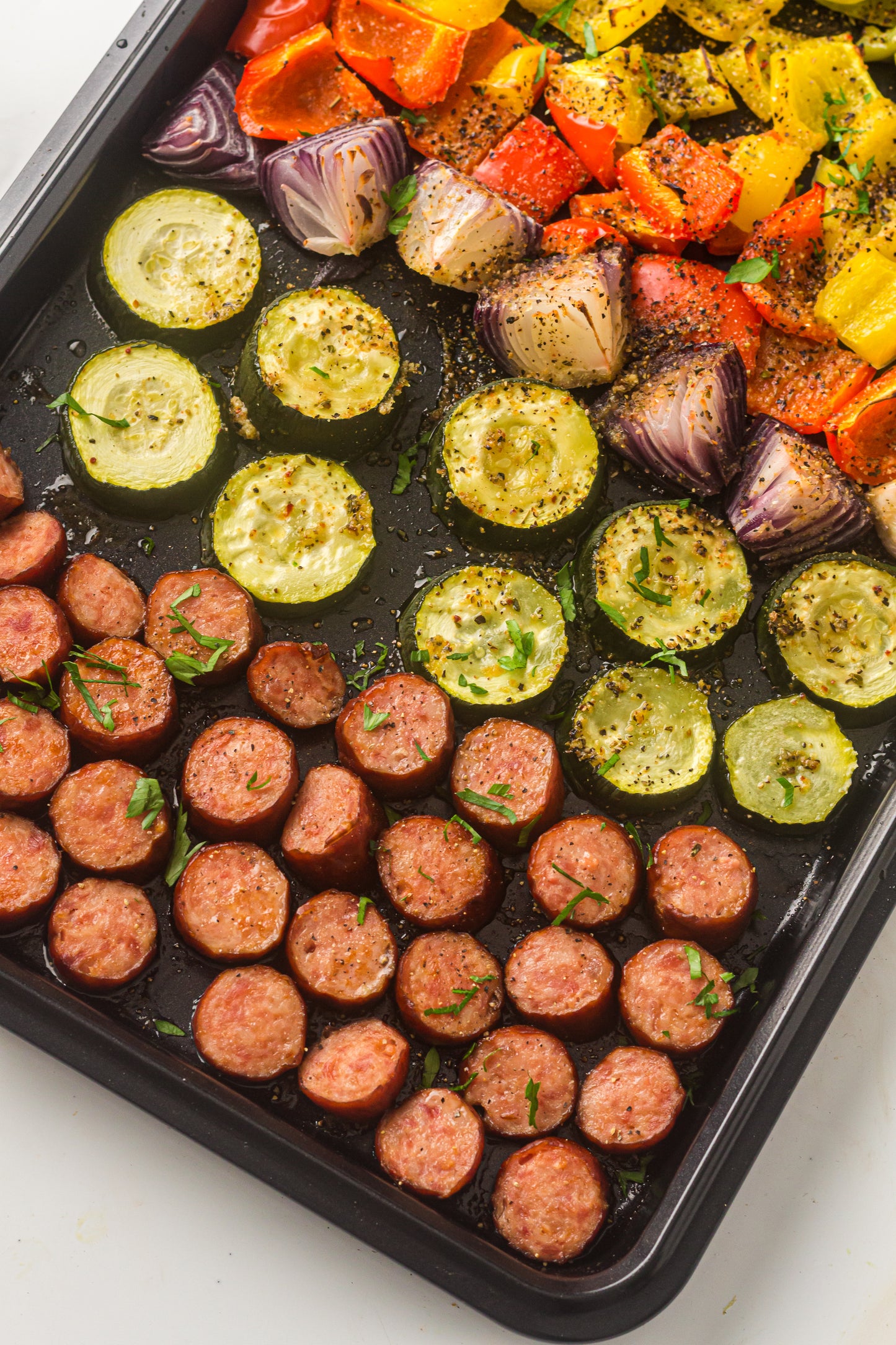 PLR Sheet Pan Sausage and Vegetables