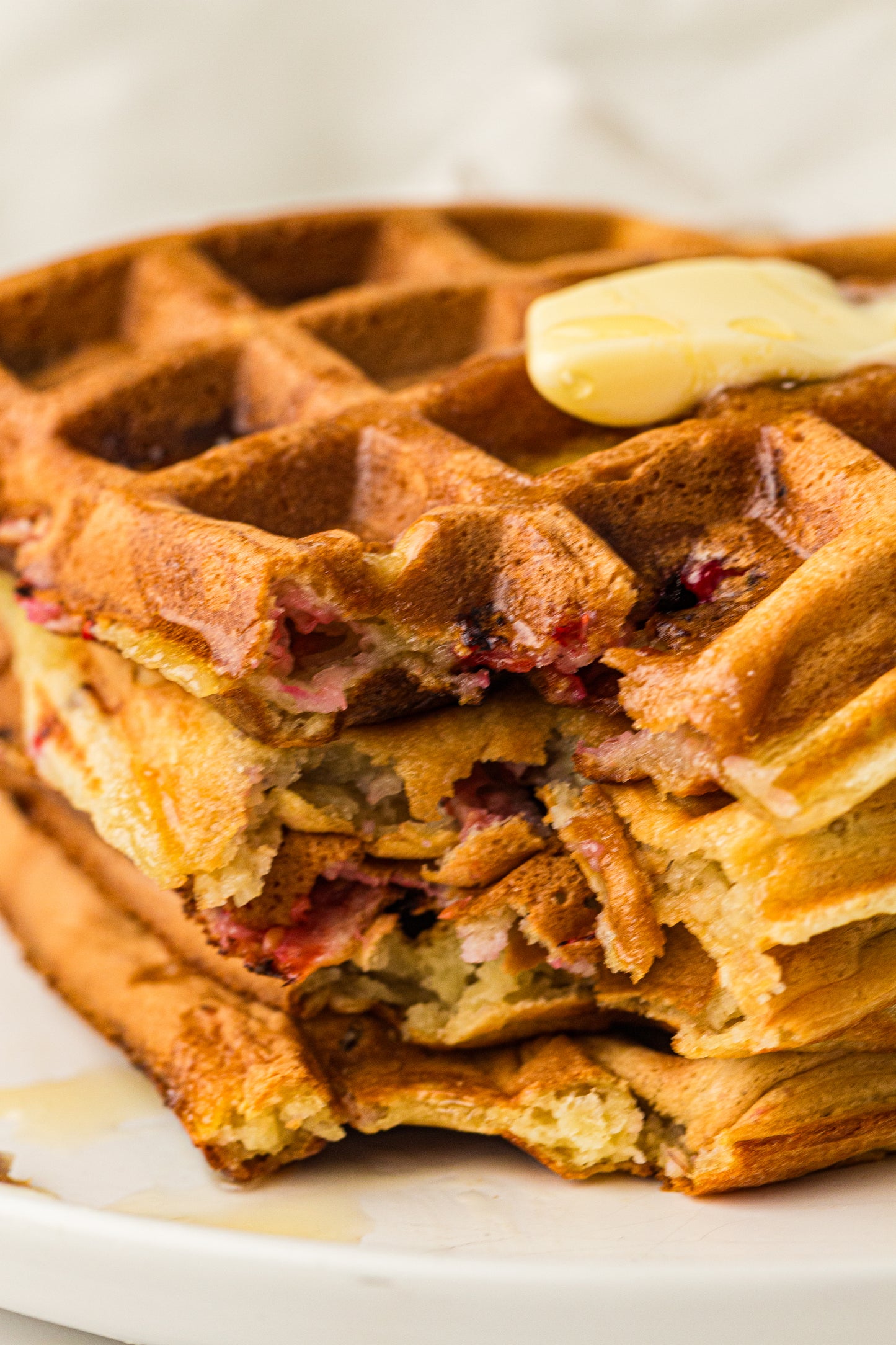 Raspberry Sourdough Waffles (Hero Images Only)