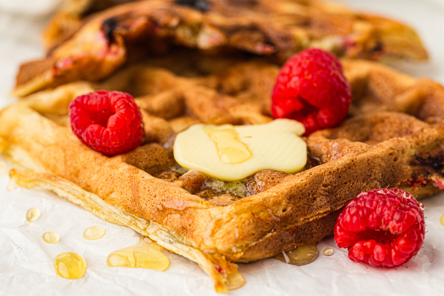 Raspberry Sourdough Waffles (Hero Images Only)