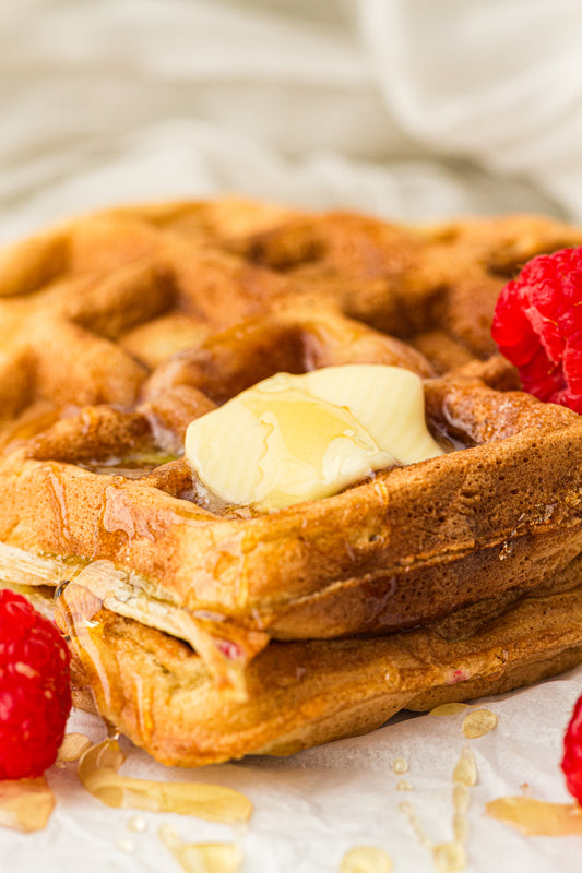 Raspberry Sourdough Waffles (Hero Images Only)