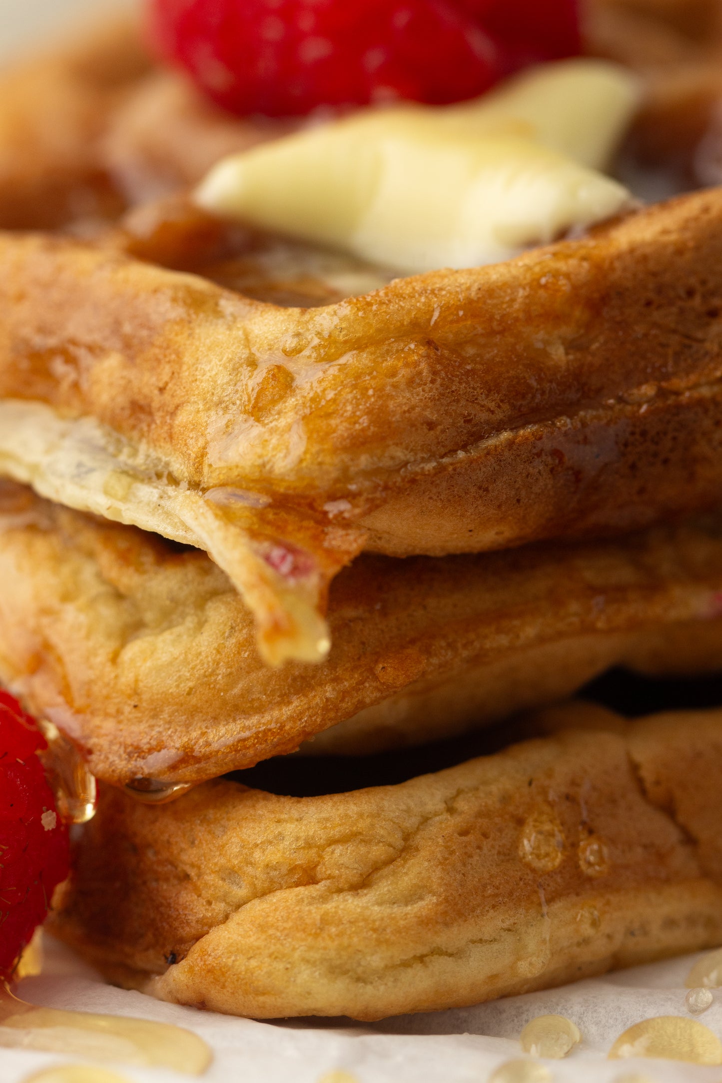 Raspberry Sourdough Waffles (Hero Images Only)