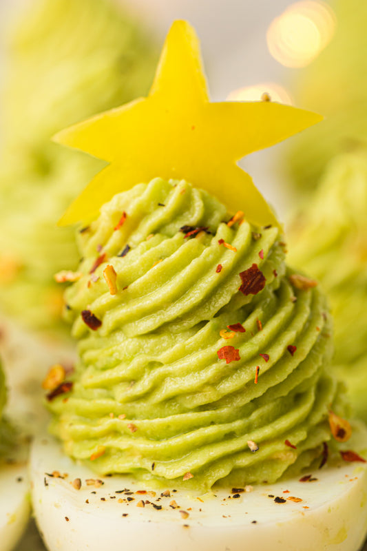 Christmas Tree Deviled Eggs