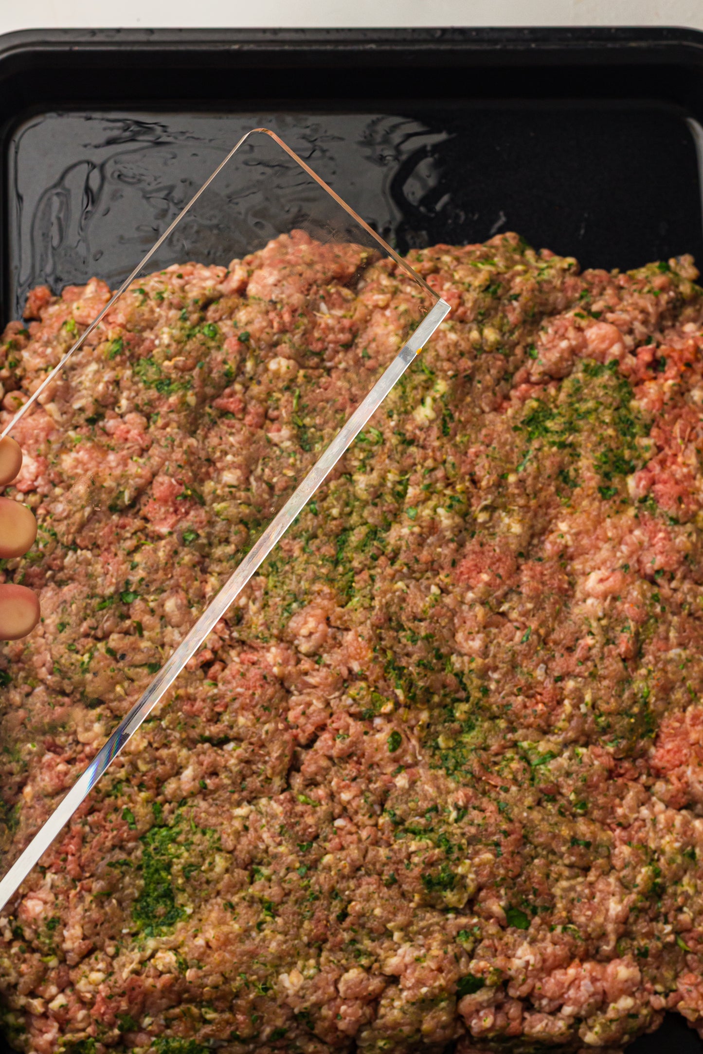 Sheet Pan Koftas with Tahini Dressing & Sumac Tomato-Cucumber Salad