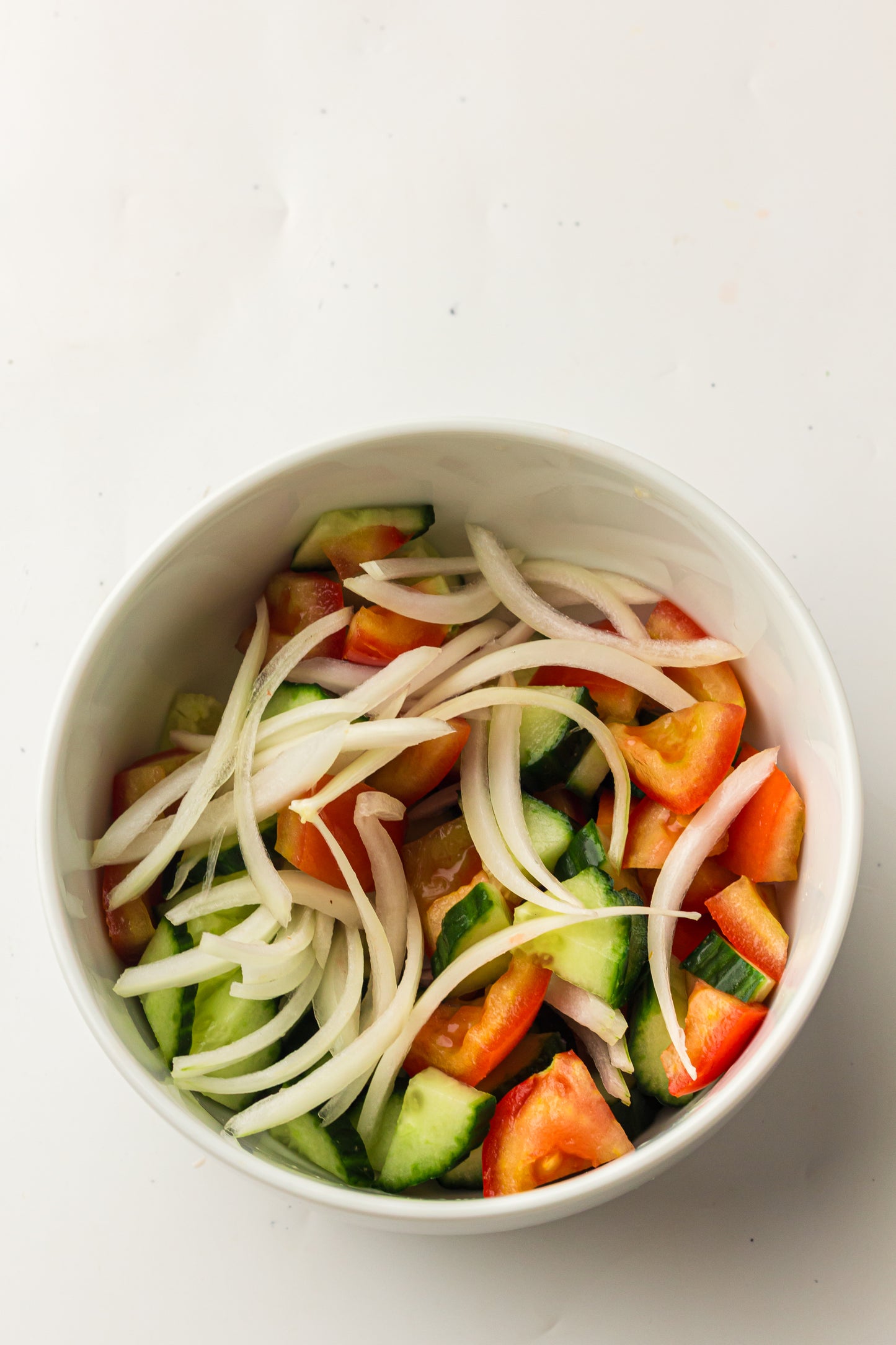 Sheet Pan Koftas with Tahini Dressing & Sumac Tomato-Cucumber Salad