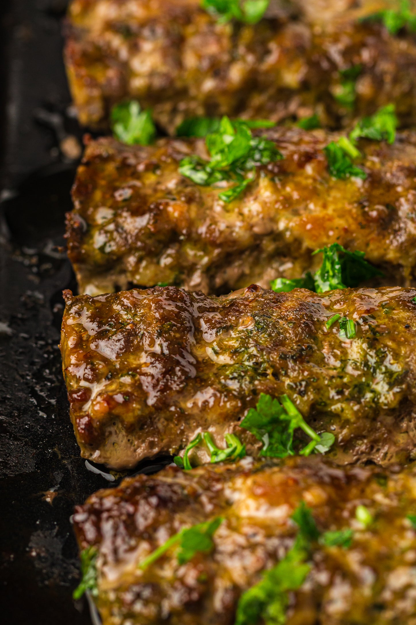 Sheet Pan Koftas with Tahini Dressing & Sumac Tomato-Cucumber Salad