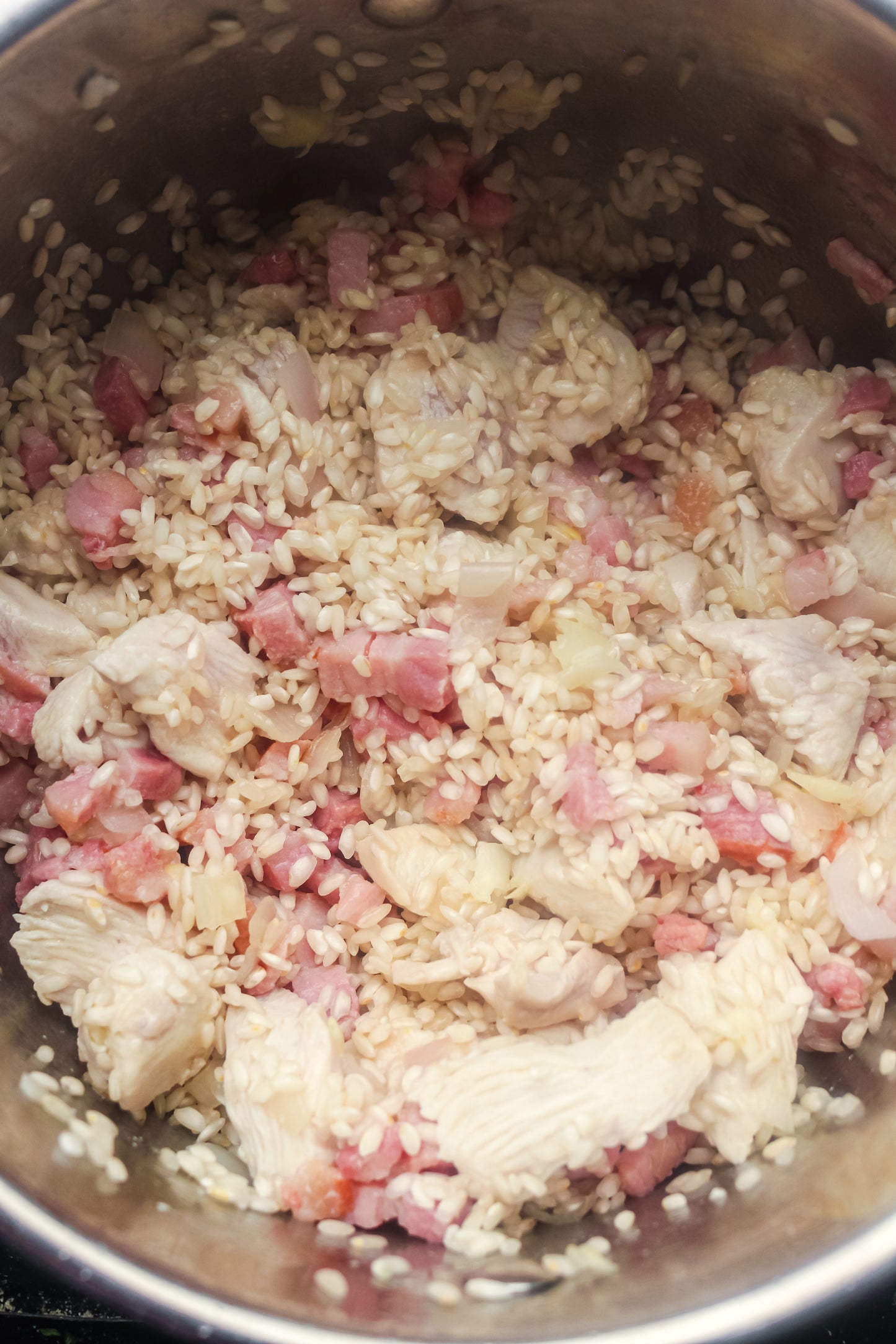 Creamy Chicken, Bacon & Pea Risotto