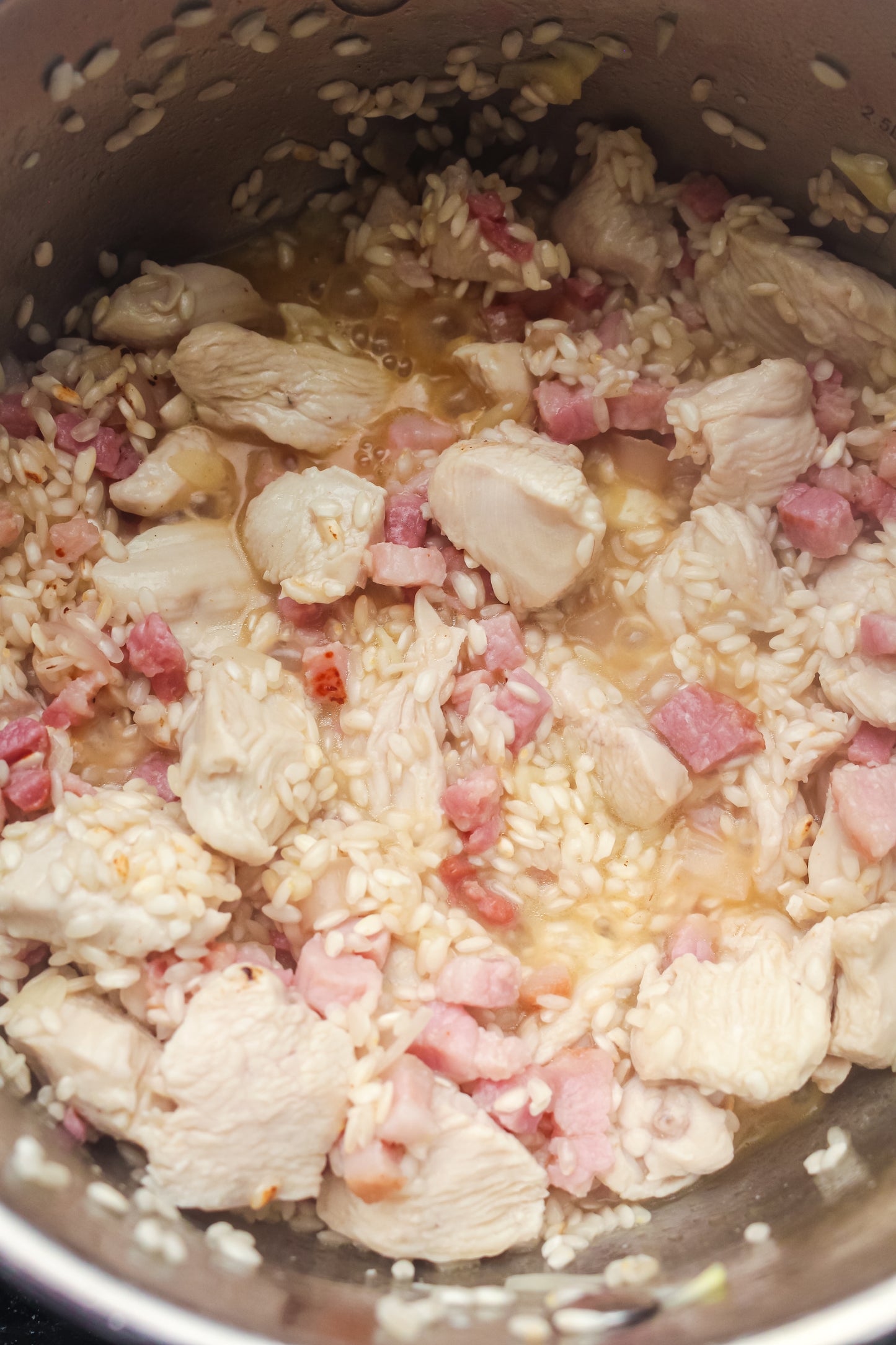 Creamy Chicken, Bacon & Pea Risotto