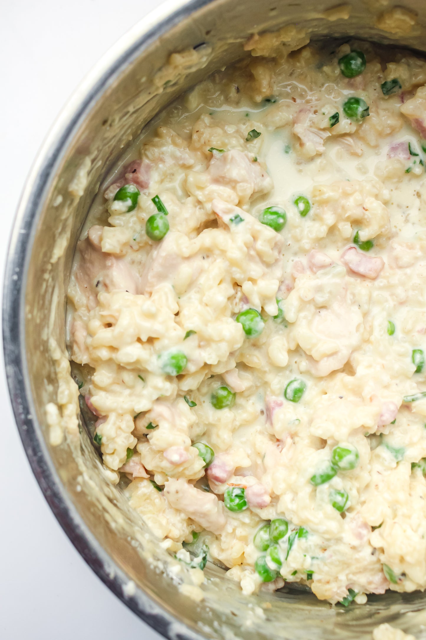 Creamy Chicken, Bacon & Pea Risotto