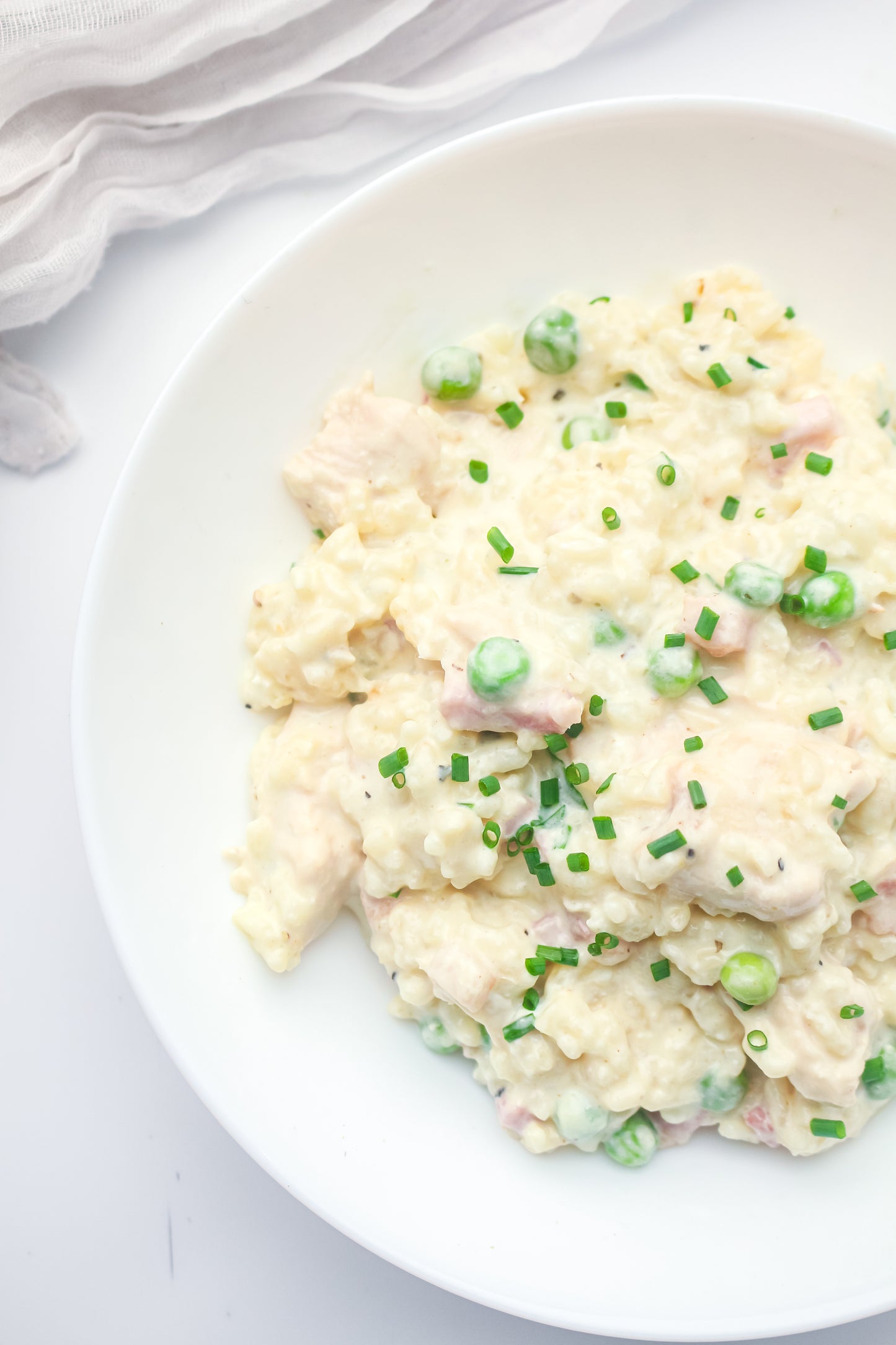 Creamy Chicken, Bacon & Pea Risotto